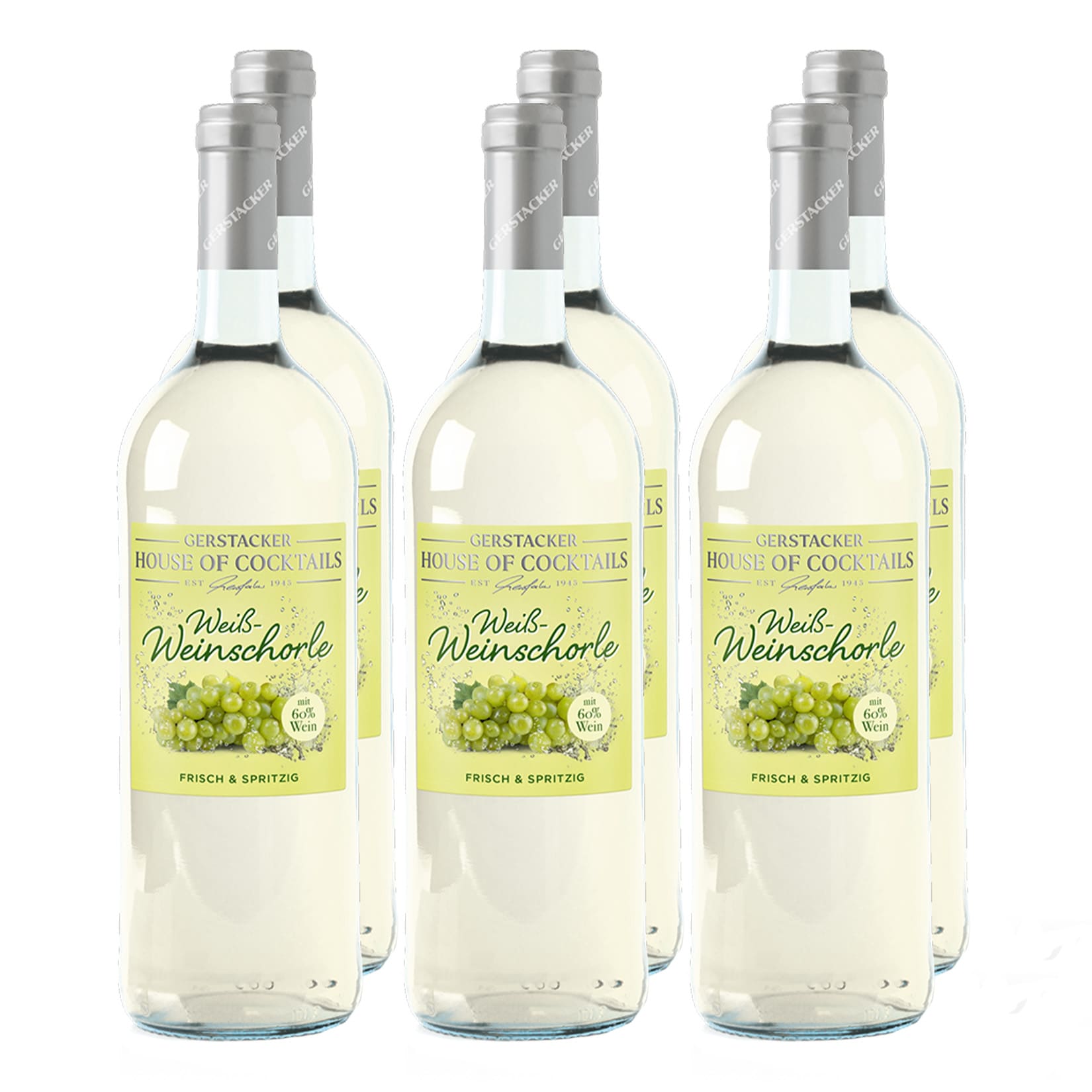 Gerstacker Weinschorle wei&szlig; 6,0 % vol 6 x 1,0 Liter 