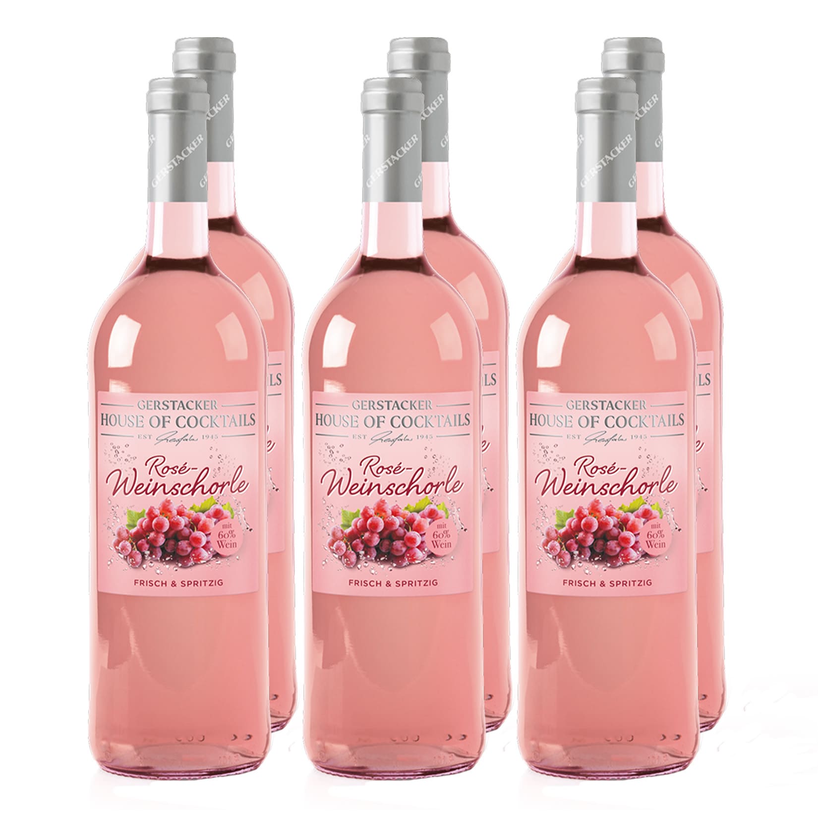 Gerstacker Weinschorle ros&eacute; 6,0 % vol 6 x 1,0 Liter 