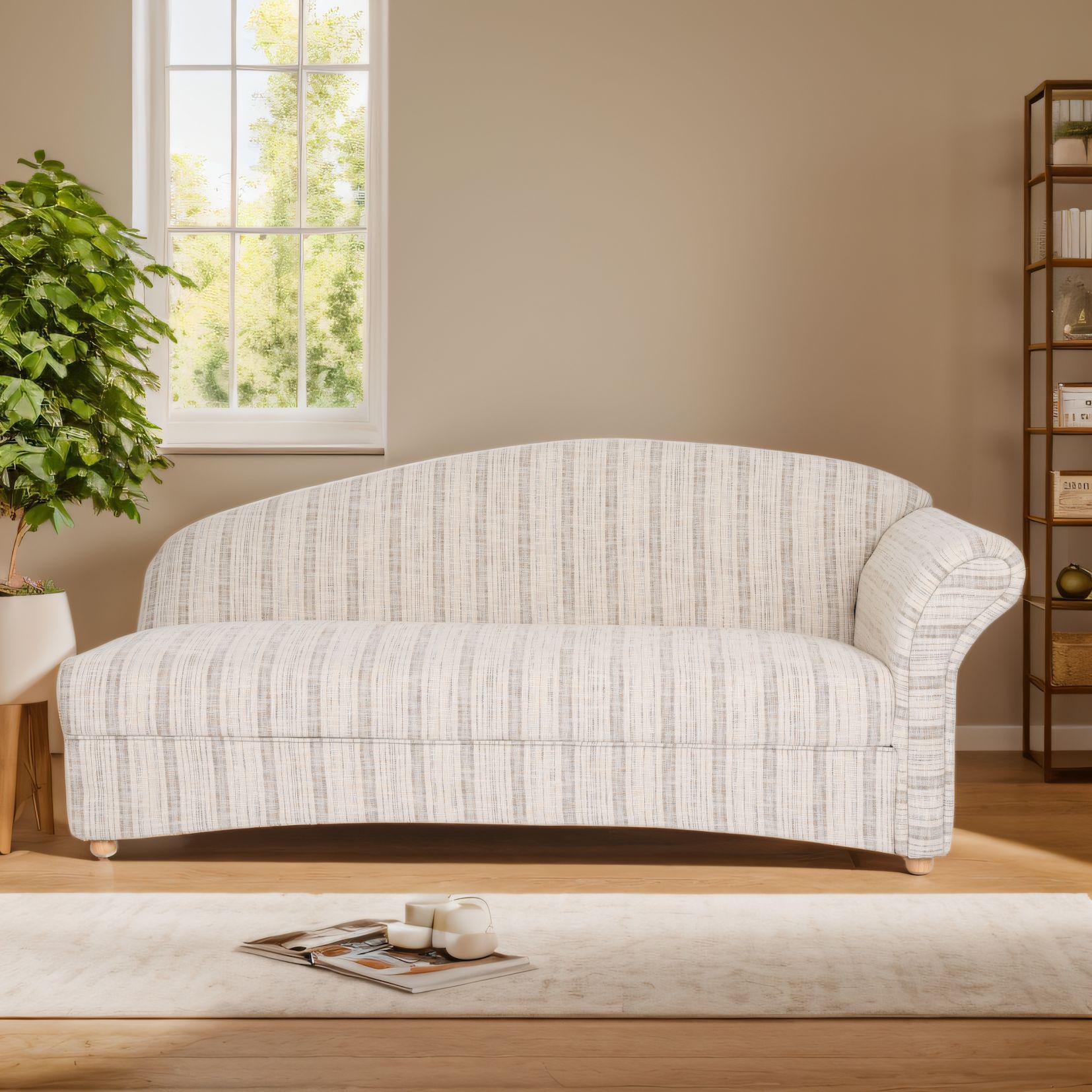 3-Sitzer Sofa Loretta mit rechter Armlehne, ca. 193 x 83 x 85 cm&nbsp;&ndash; Grau 