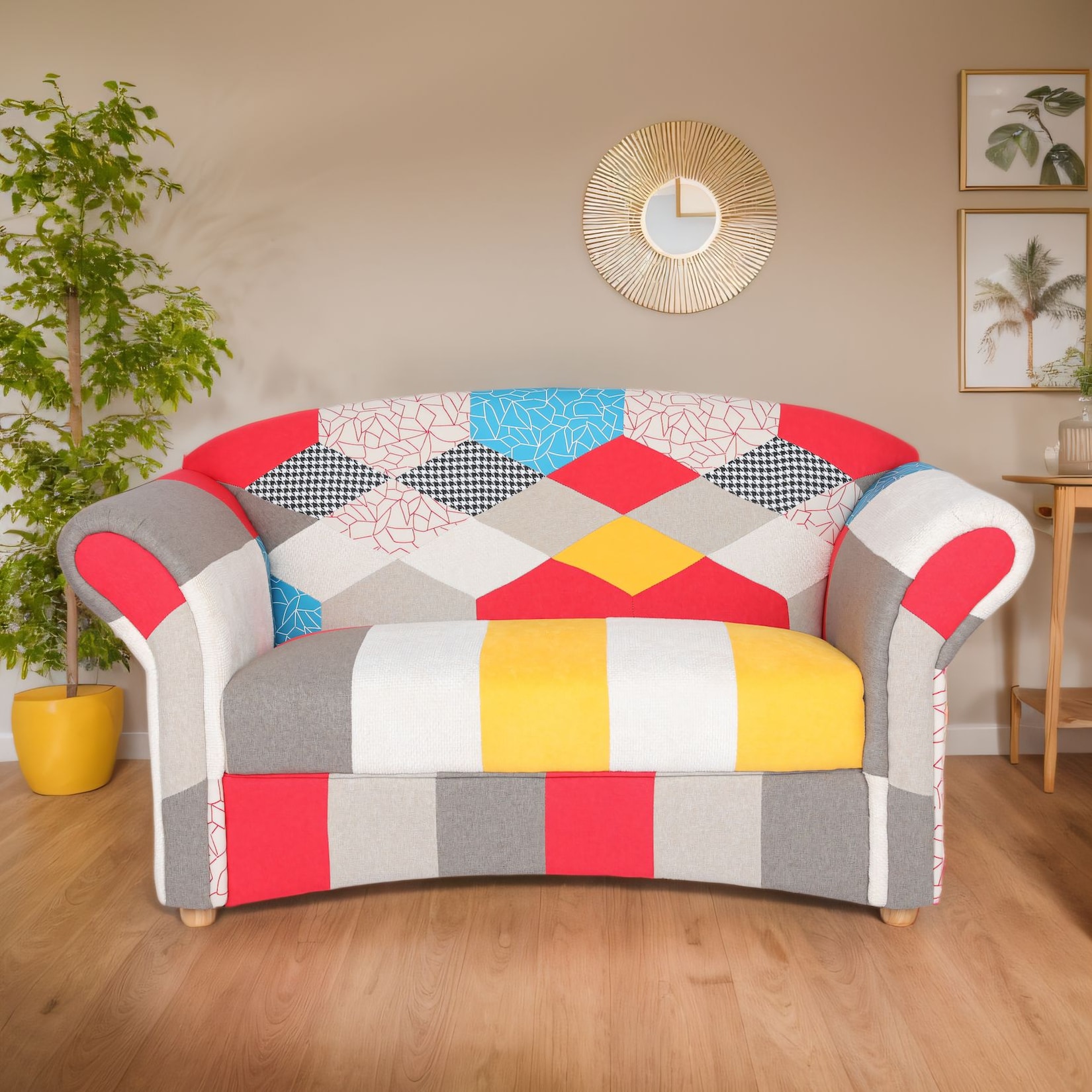 2-Sitzer Sofa Loretta, ca. 153 x 83 x 85 cm - Bunt