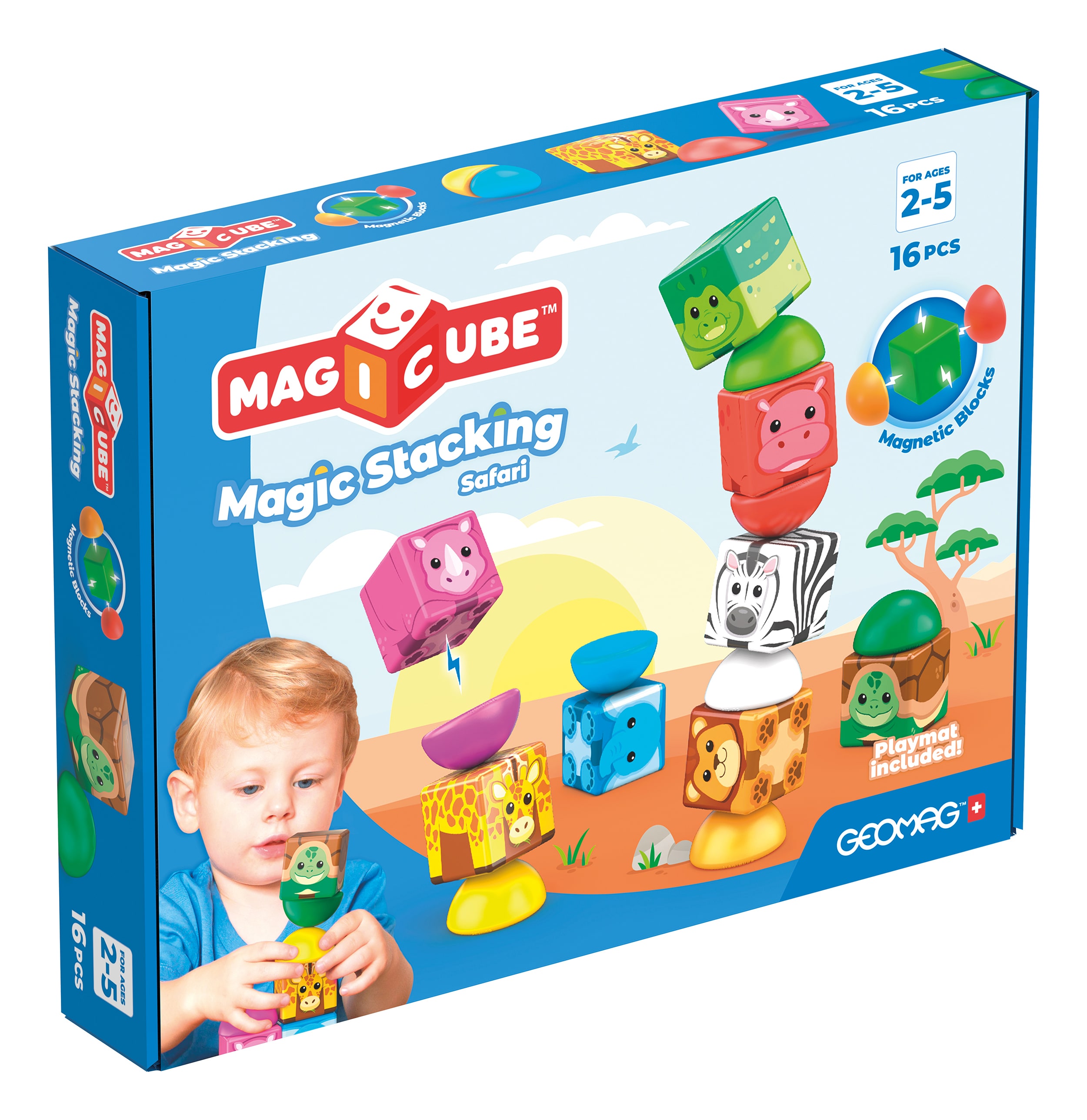 310 Geomag Magicube Blocks Stacking Safari 16 