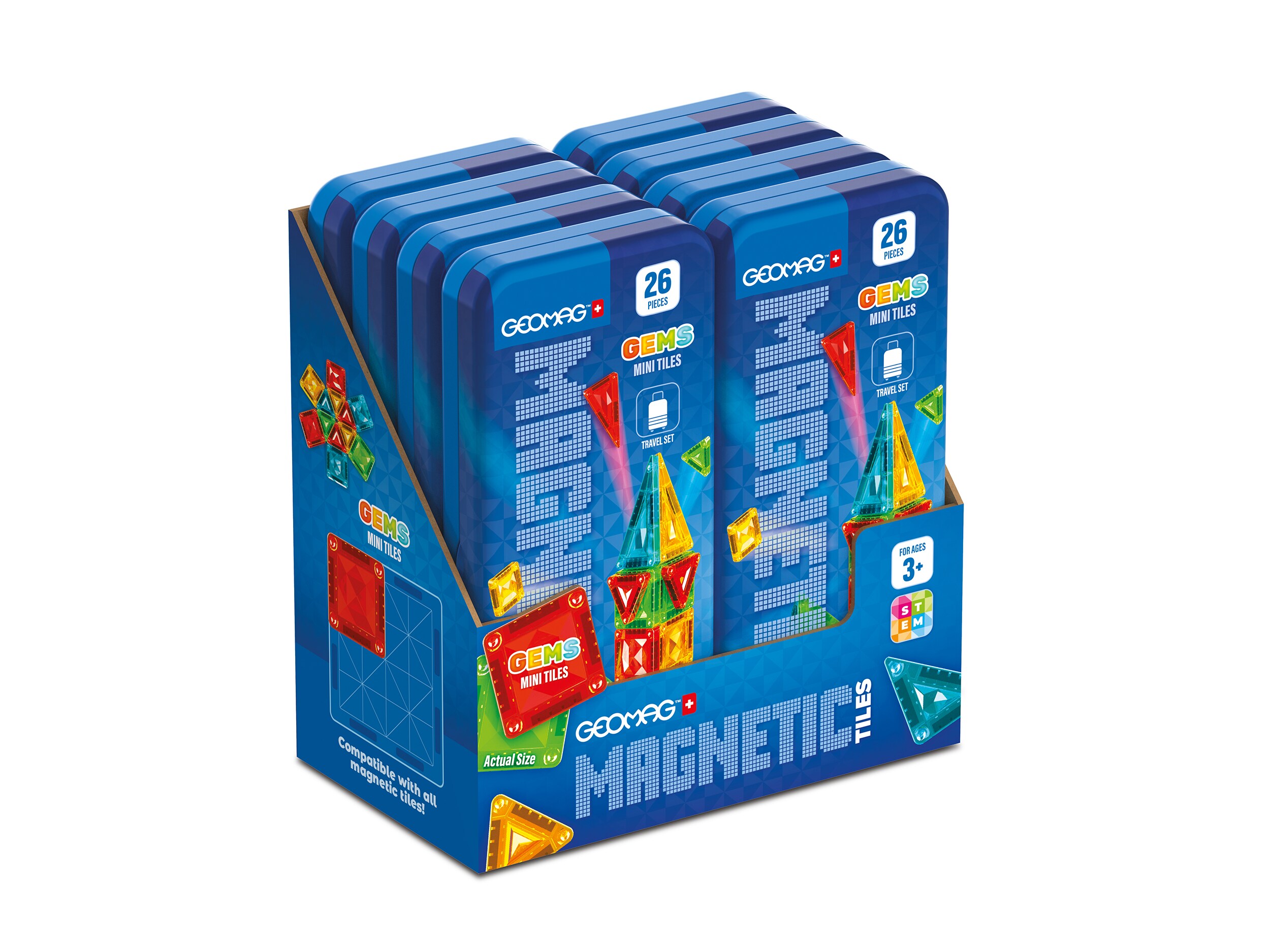 4107 Geomag Magnetic Tiles Mini Travel set 26, 