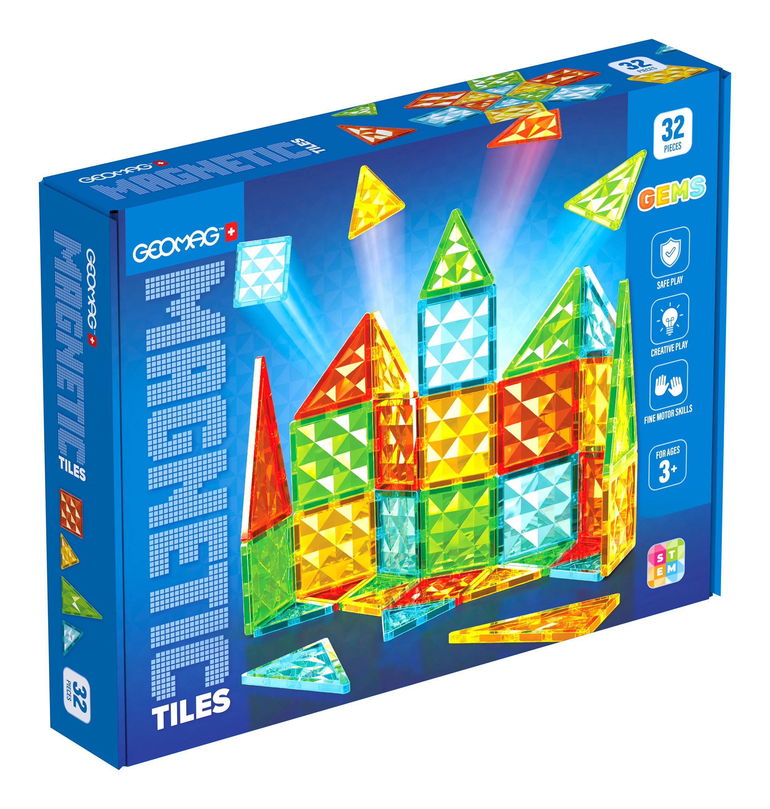 4101 Geomag Magnetic Tiles Gems 32 