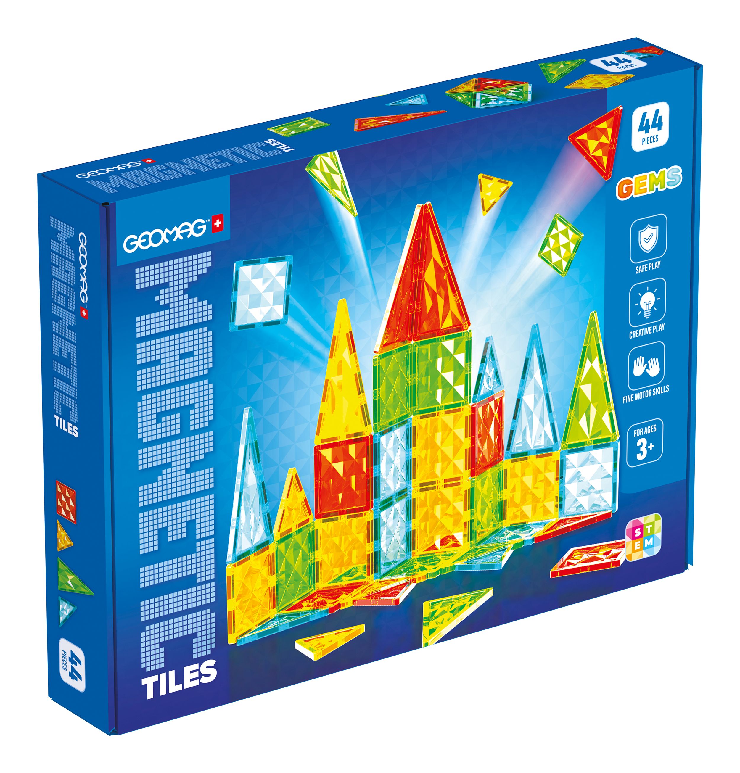 4102 Geomag Magnetic Tiles Gems 44 
