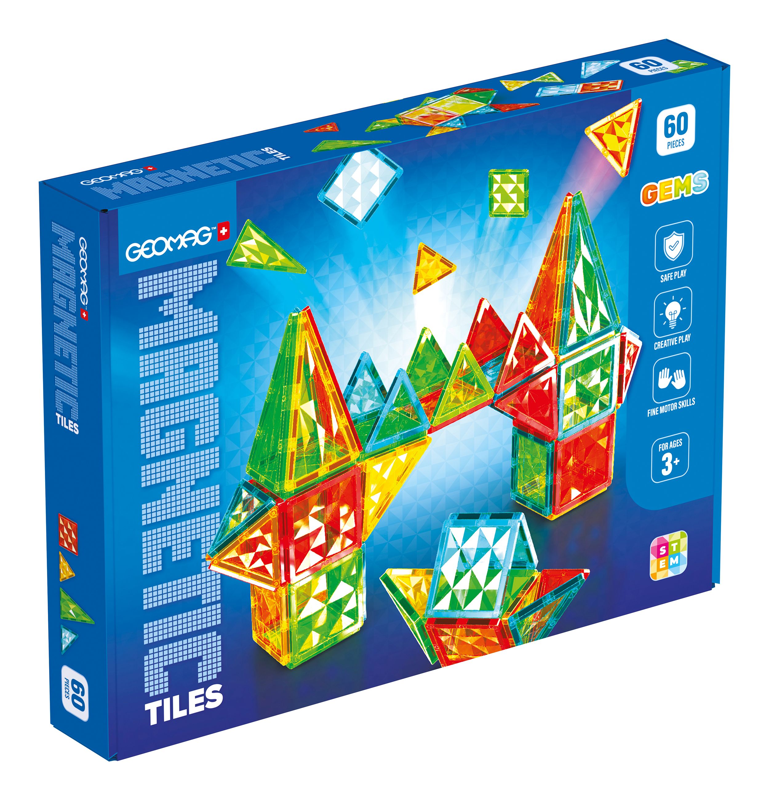 4103 Geomag Magnetic Tiles Gems 60 