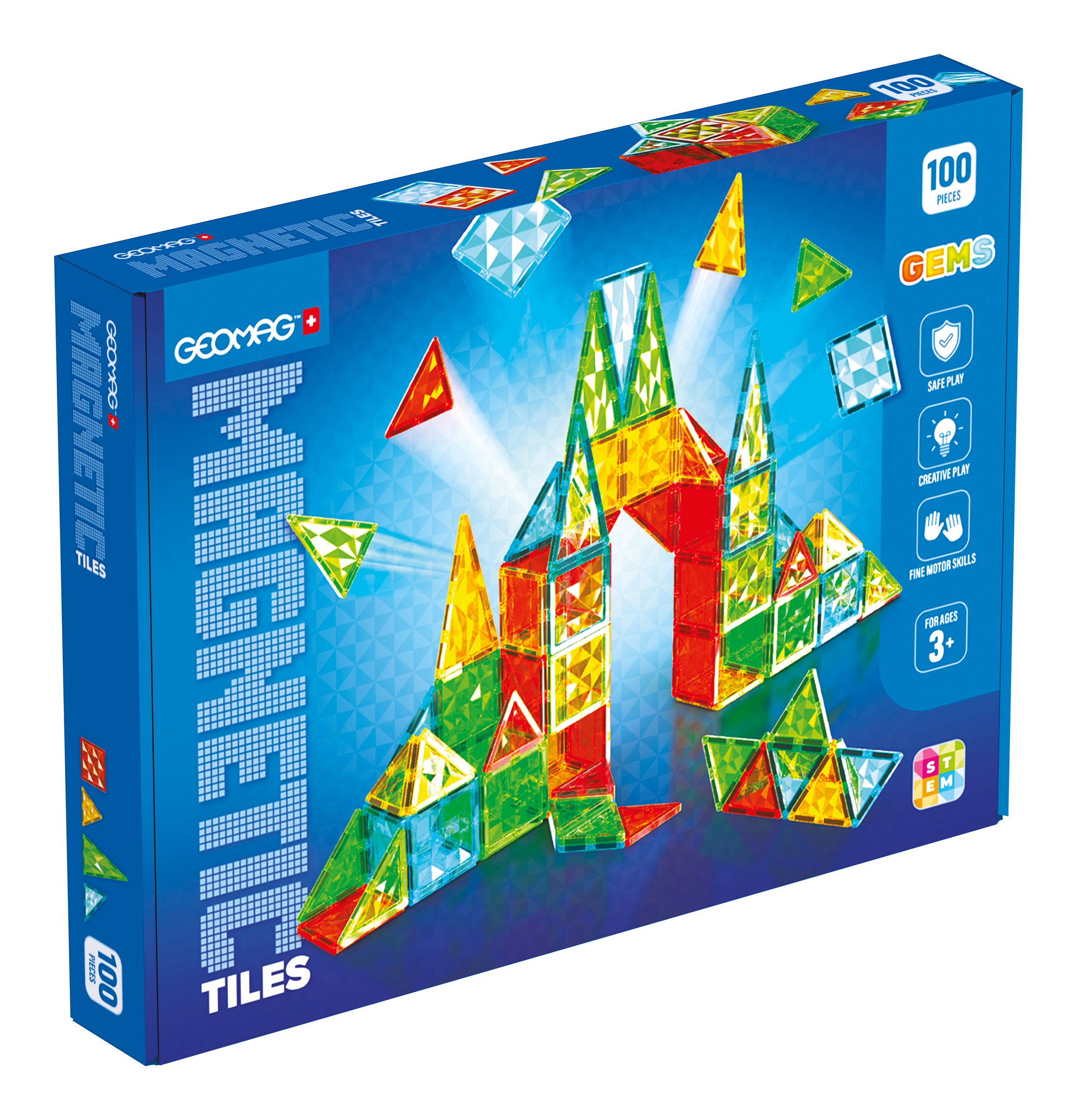 4104 Geomag Magnetic Tiles Gems 100 