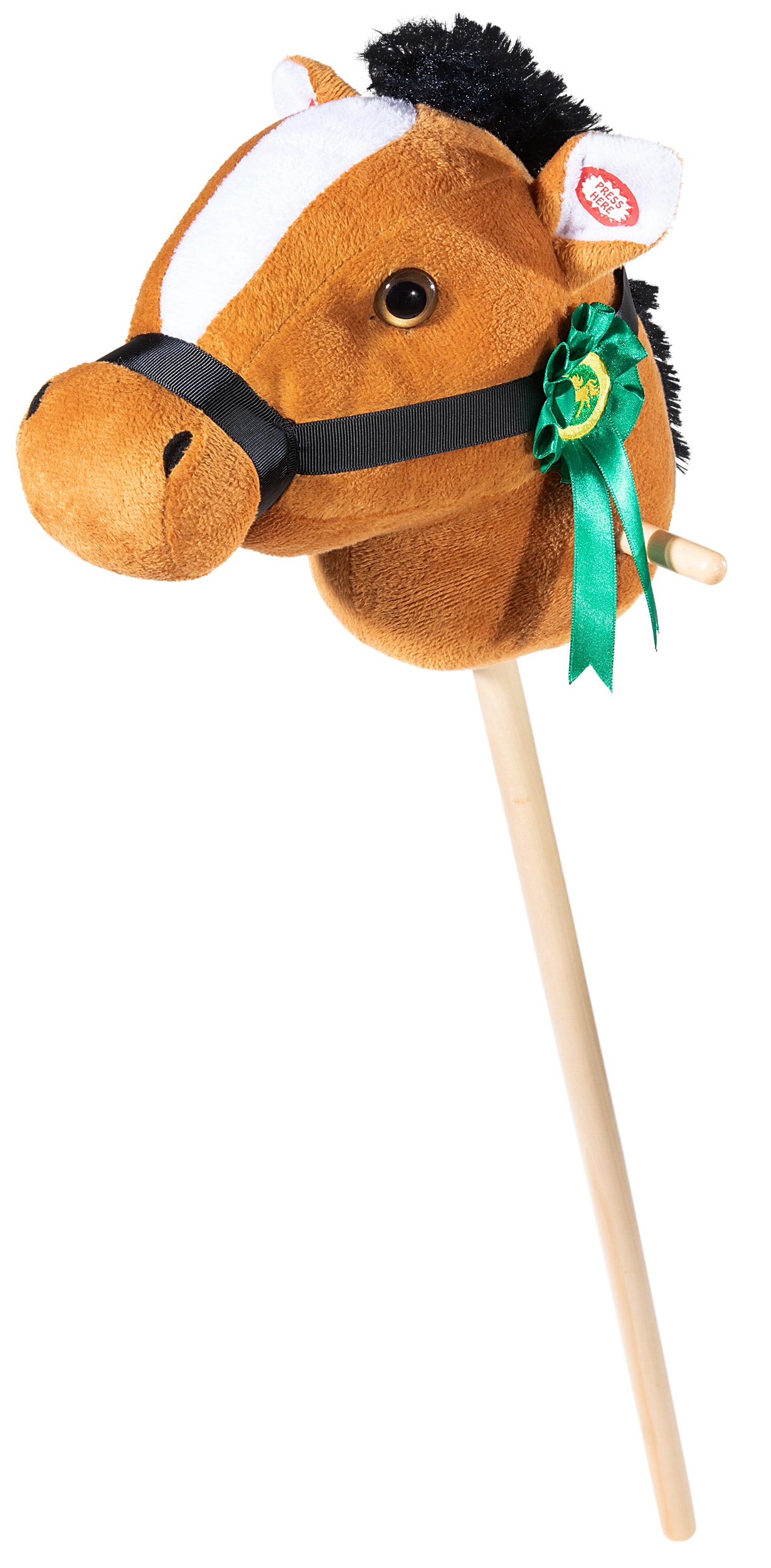STECKENPFERD mit Plakette hellbraun 