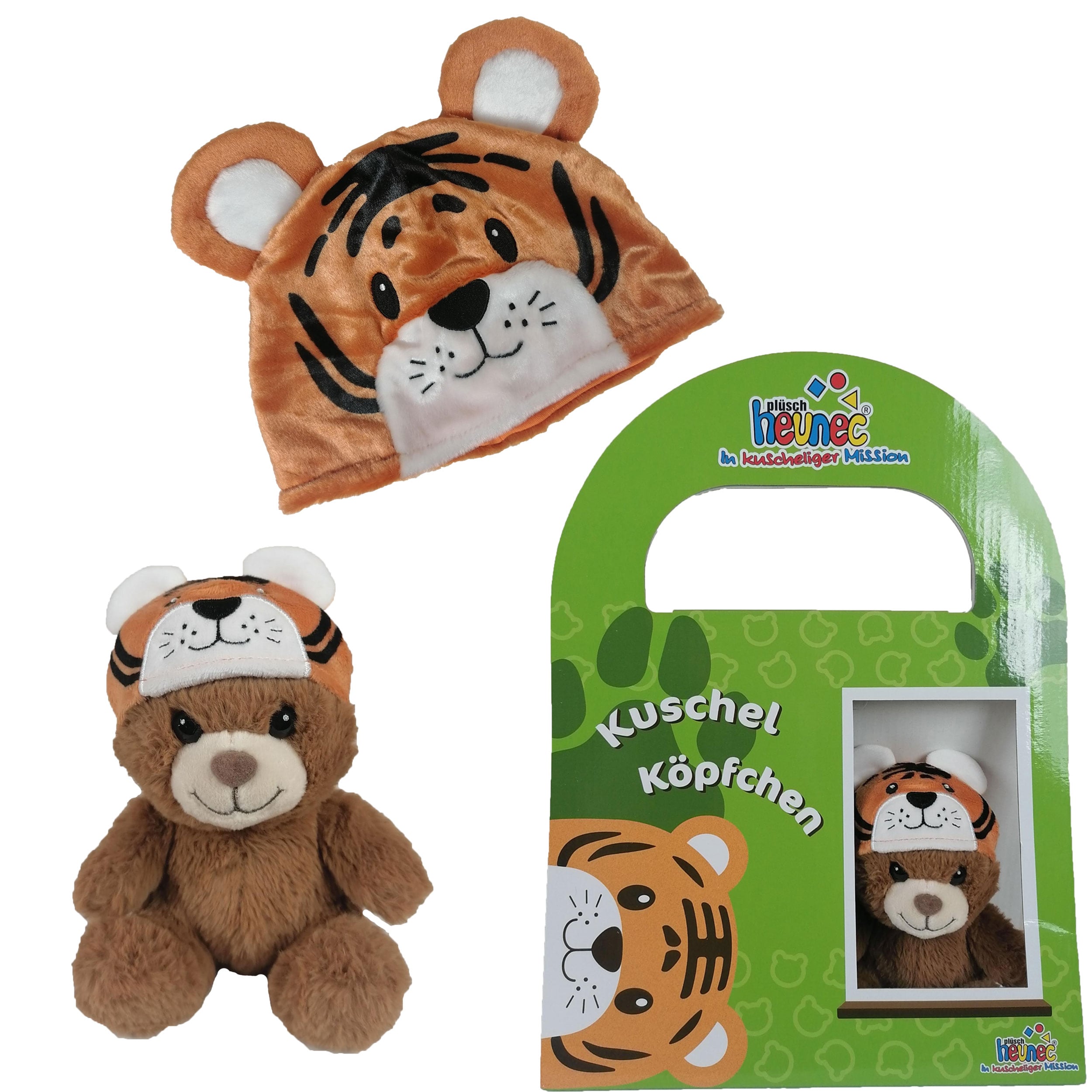 KUSCHELK&Ouml;PFCHEN B&auml;r mit Tigerm&uuml;tze 