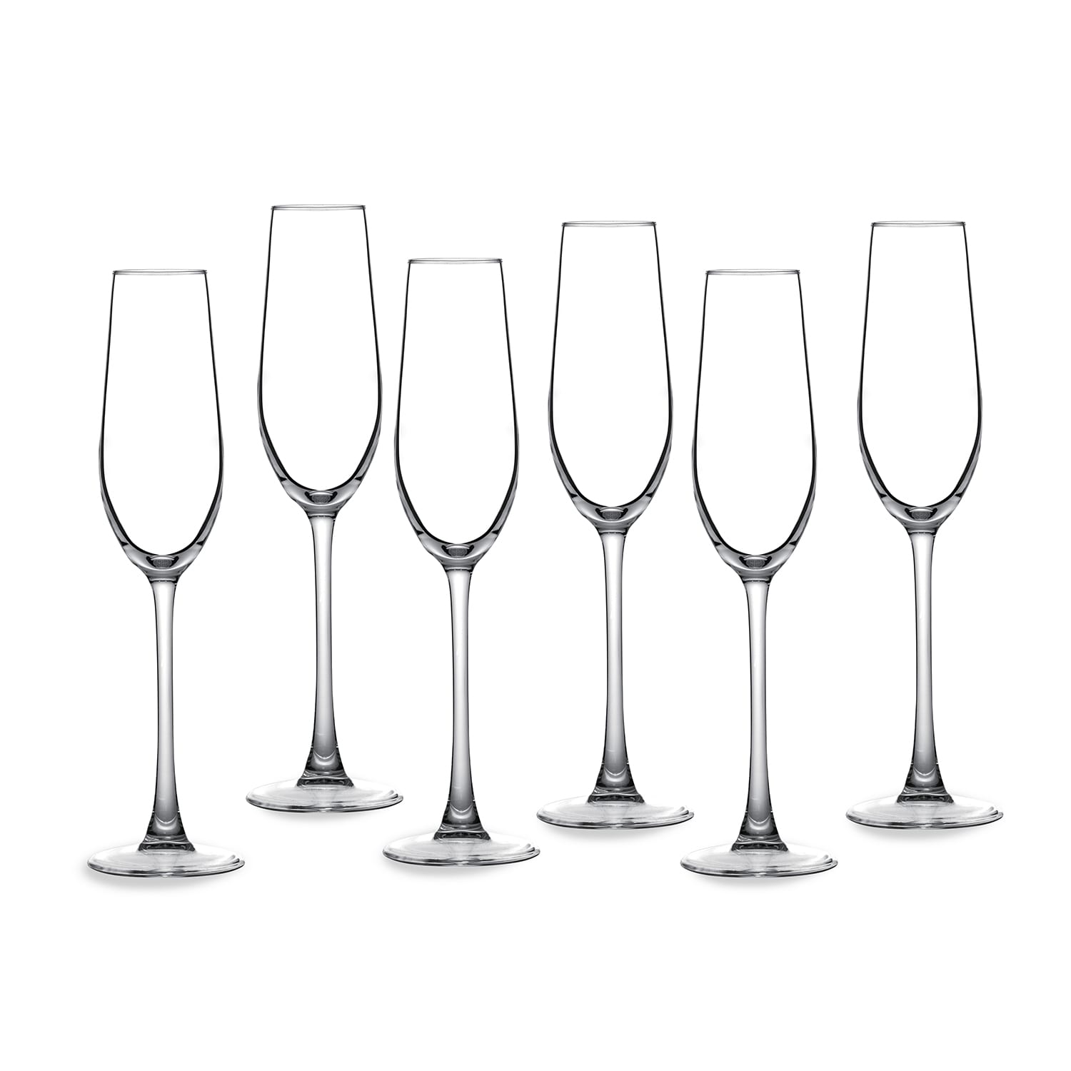 ECHTWERK Sekt-/Champagnergl&auml;ser 6er Set, 190 ml - Prosecco Gl&auml;ser, Sektfl&ouml;ten, Robuste Kelche mit langgezogenem Stiel 