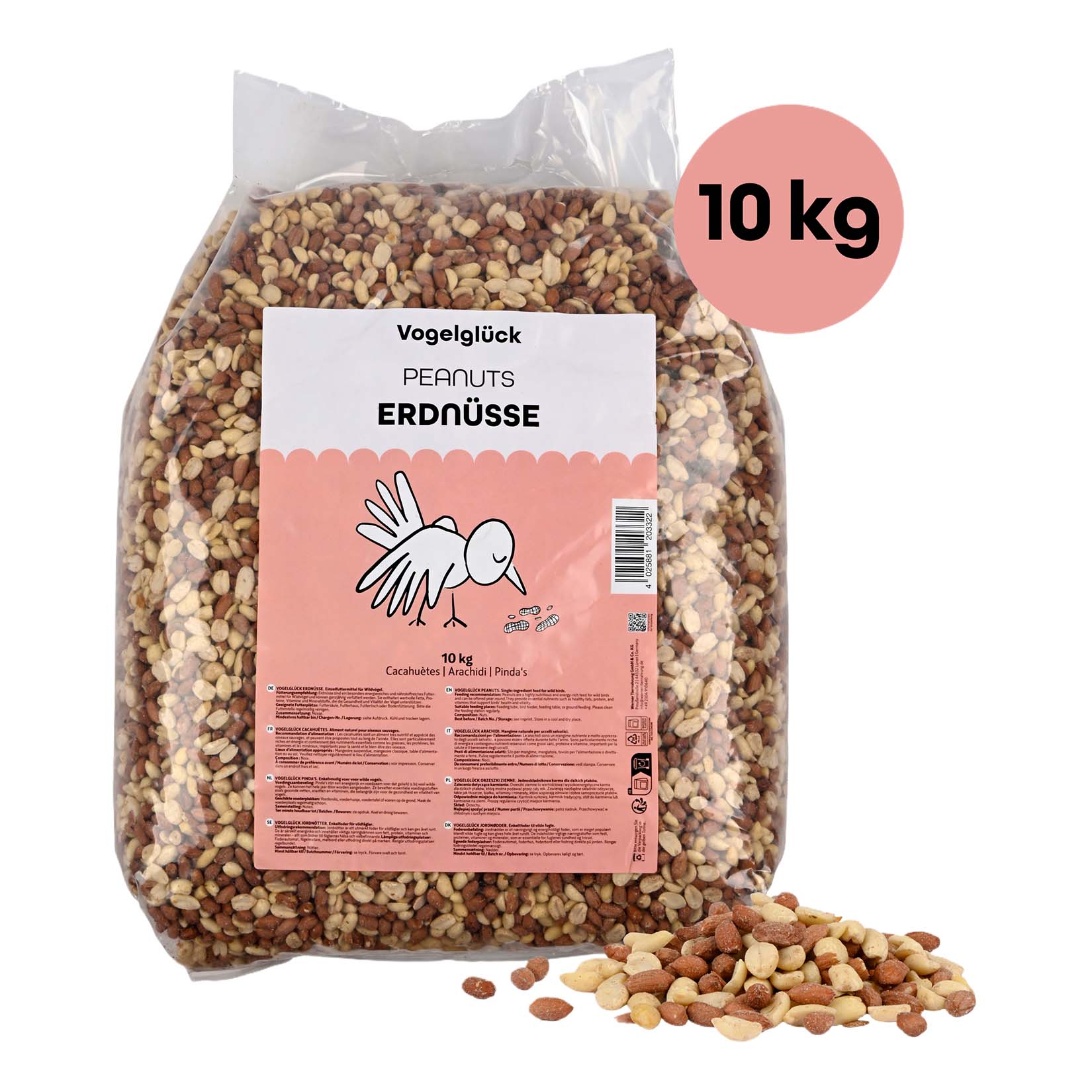 Vogelgl&uuml;ck Erdn&uuml;sse f&uuml;r Wildv&ouml;gel, 10 kg 
