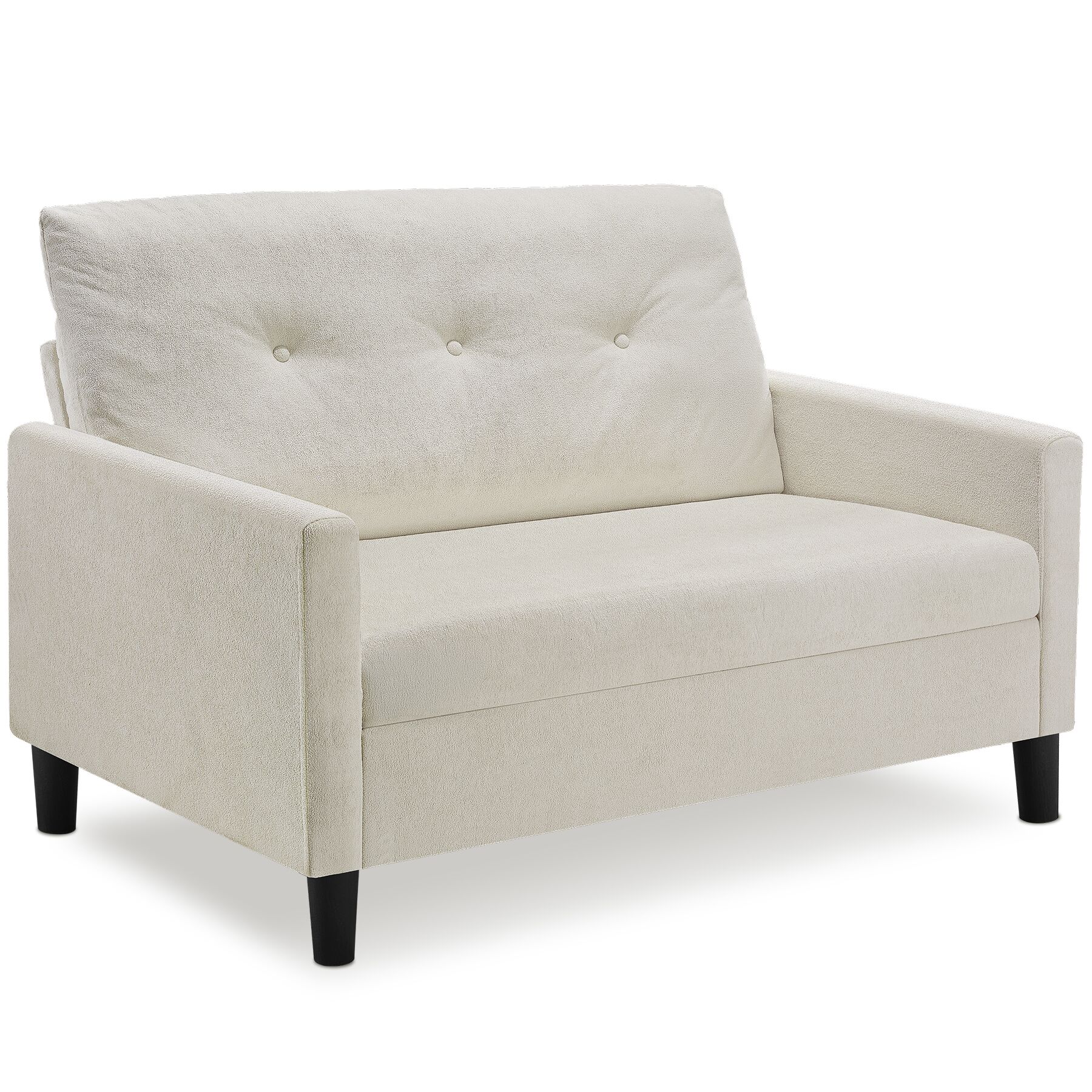 tectake&reg; Sofa, 2-Sitzer, 300 kg belastbar, abnehmbare, waschbare Bez&uuml;ge, 121,5 x 77 x 91 cm 