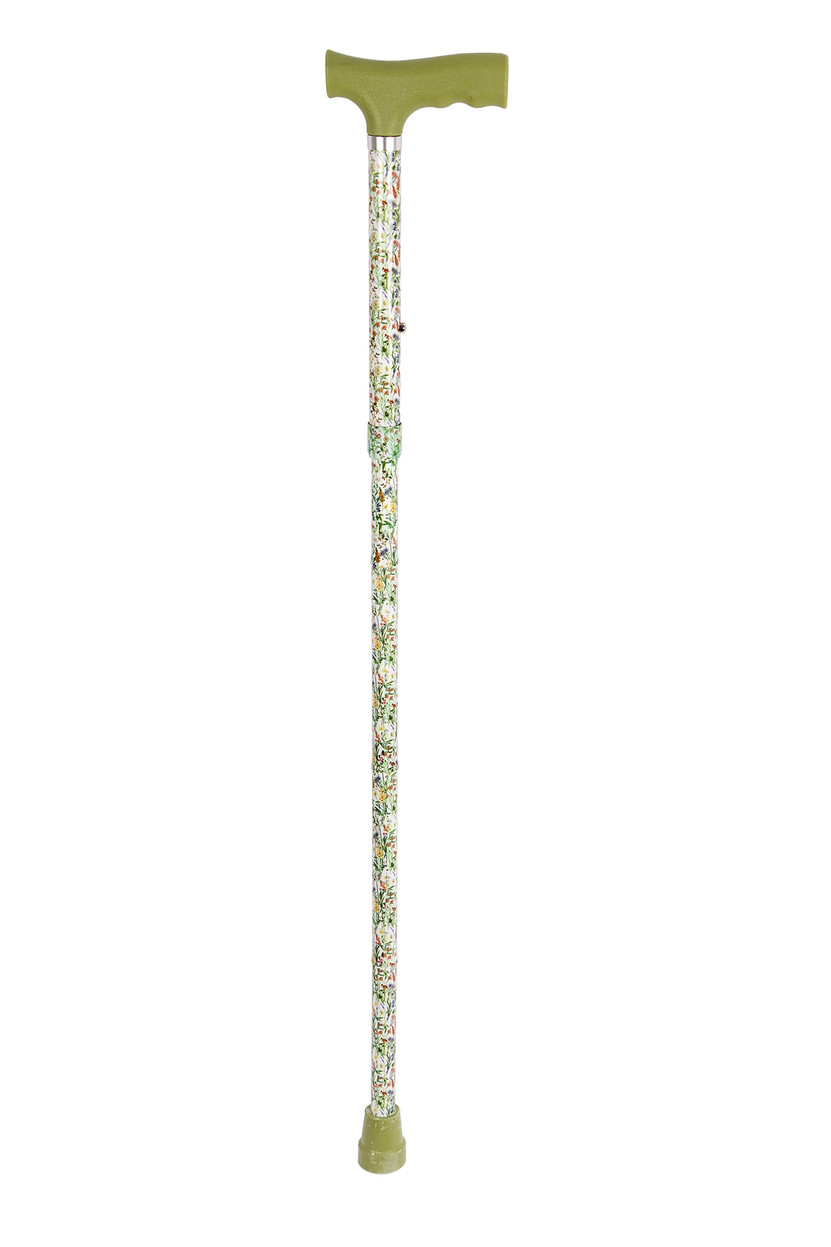 Vital Comfort Reisestock faltbar, Wildblumendesign, gr&uuml;n 