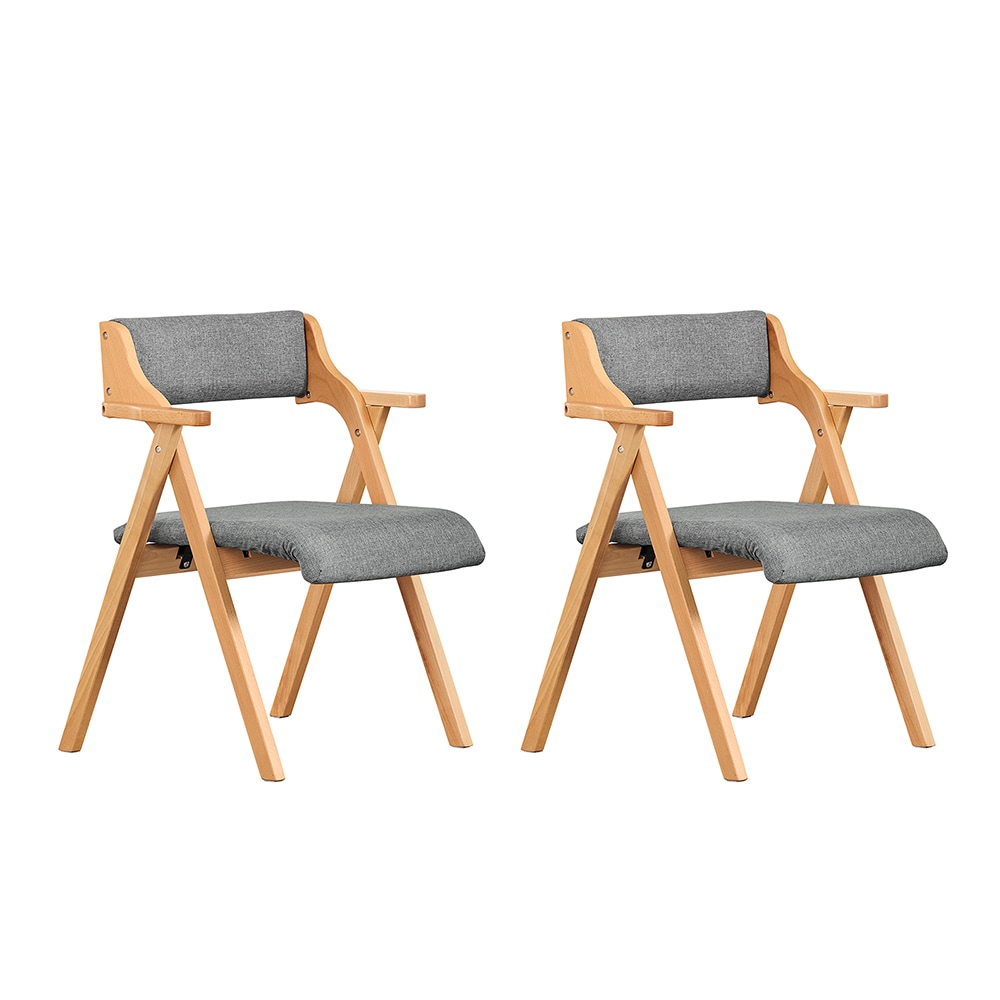 SoBuy 2 Klappst&uuml;hle Grau 61x56x77cm Modern 