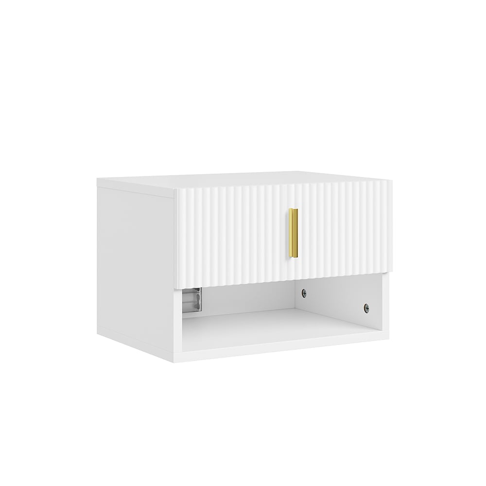 SoBuy Nachttisch 1 Schublade Wei&szlig; 40x30x26cm Modern 
