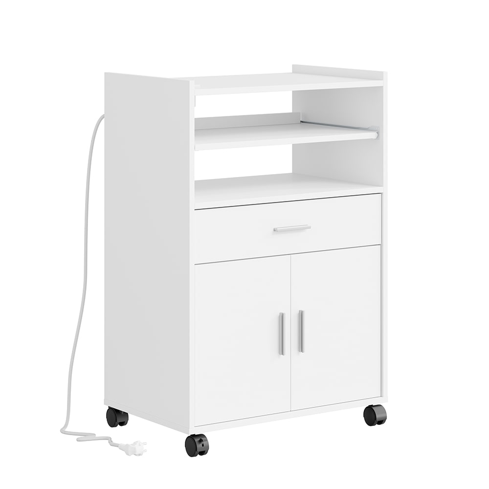 SoBuy K&uuml;chenwagen mit 1 Schublade Wei&szlig; 61x40x92cm Modern 