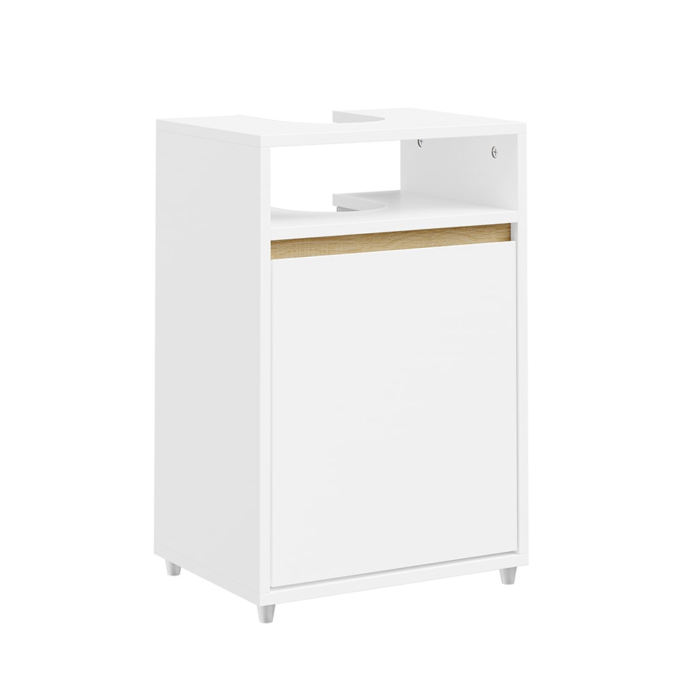 SoBuy Waschbeckenunterschrank 1 T&uuml;r Wei&szlig; 40x36x60cm Modern 
