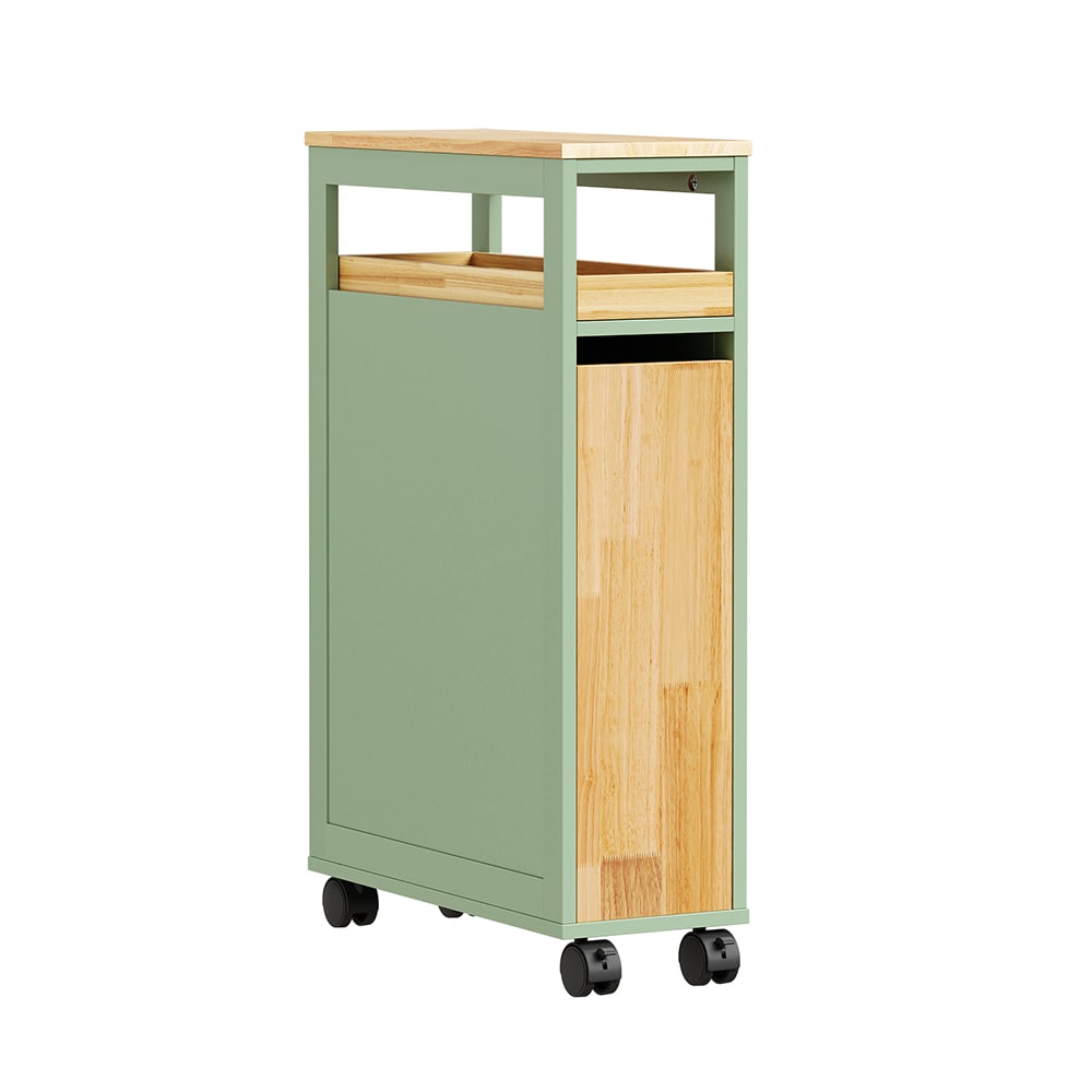 SoBuy Rollwagen, Aufbewahrungswagen, Schmalregal 1 drawerRollwagenAufbewahrungswagenAufbewahrungswagenRollwagen1 drawermit 1 Schublade Gr&uuml;n 50x20x79cm Modern 