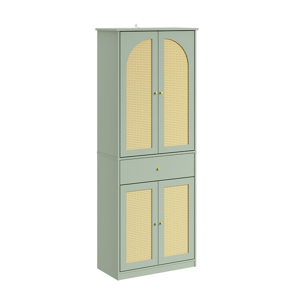 SoBuy Schuhschrank, Schuhkommode, Flurschrank mit 1 Schublade Gr&uuml;n 70x34x180cm Modern 