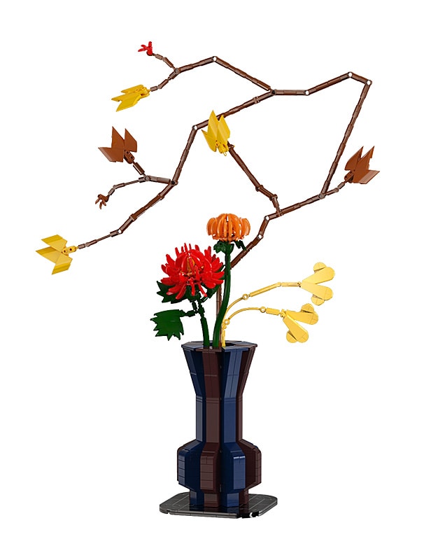 JAMARA-402914 CaDA Blumenstrau&szlig; Herbst 1:1 Bricks 