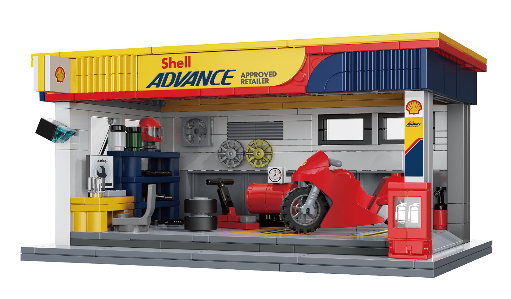 JAMARA-402939 CaDA Shell Service-Station 1:30 Bricks