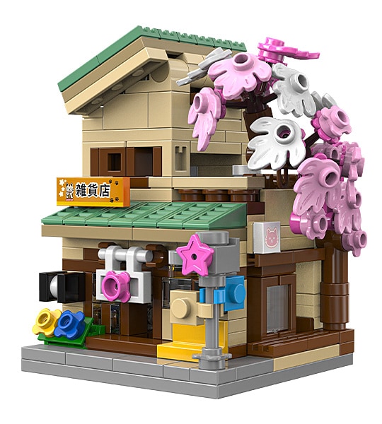 JAMARA-402972 CaDA Mini Kittys Lebensmittelladen 1:65 Bricks 