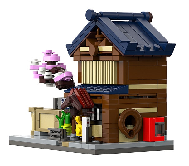 JAMARA-402974 CaDA Mini Japanisches Bad 1:65 Bricks 