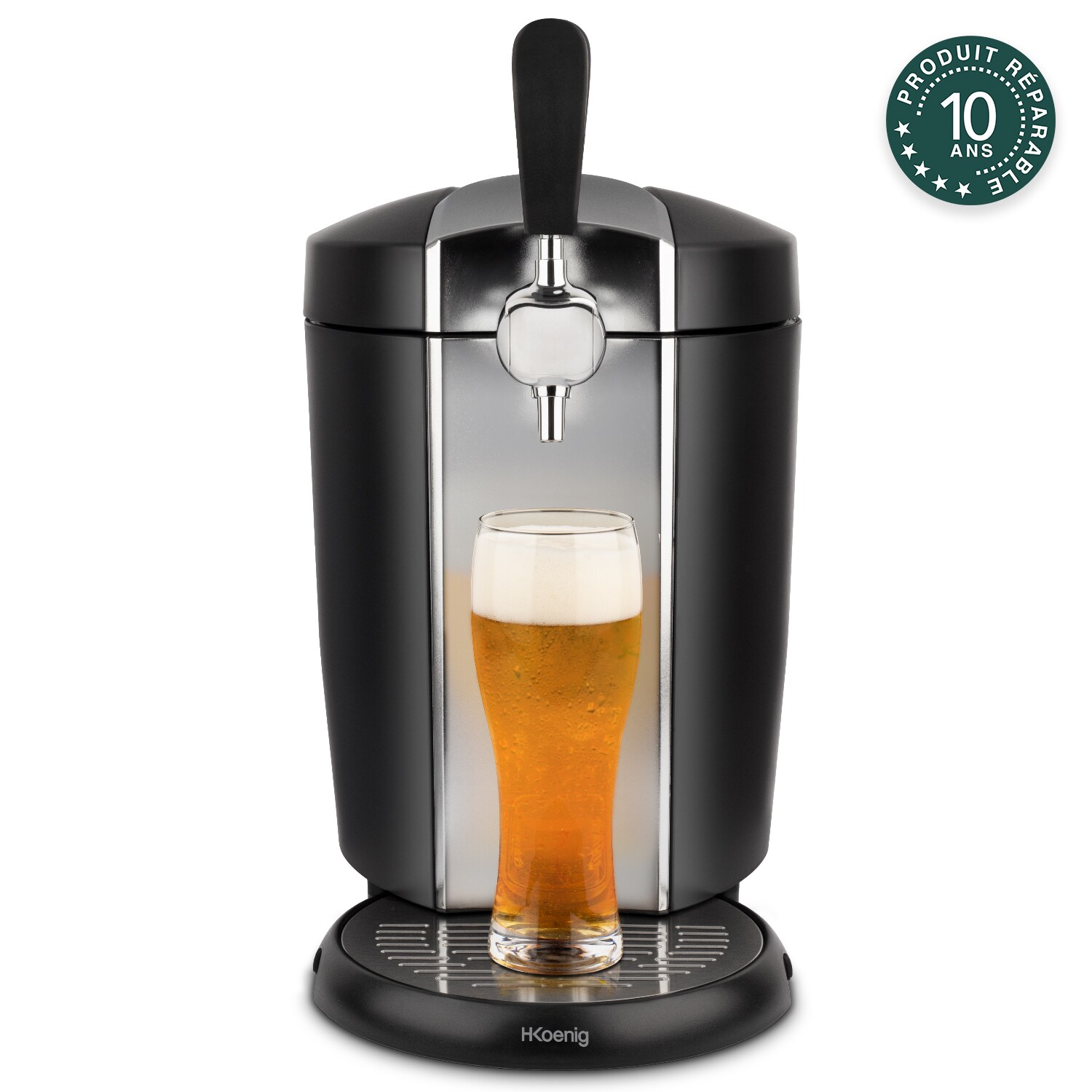 H.Koenig Bierzapfanlage BW1778, passend für alle 5L Universal-Druckfässer, Edelstahl, Maschine, Pumpe, Haushaltsdruck, Integrierte Kühlung …