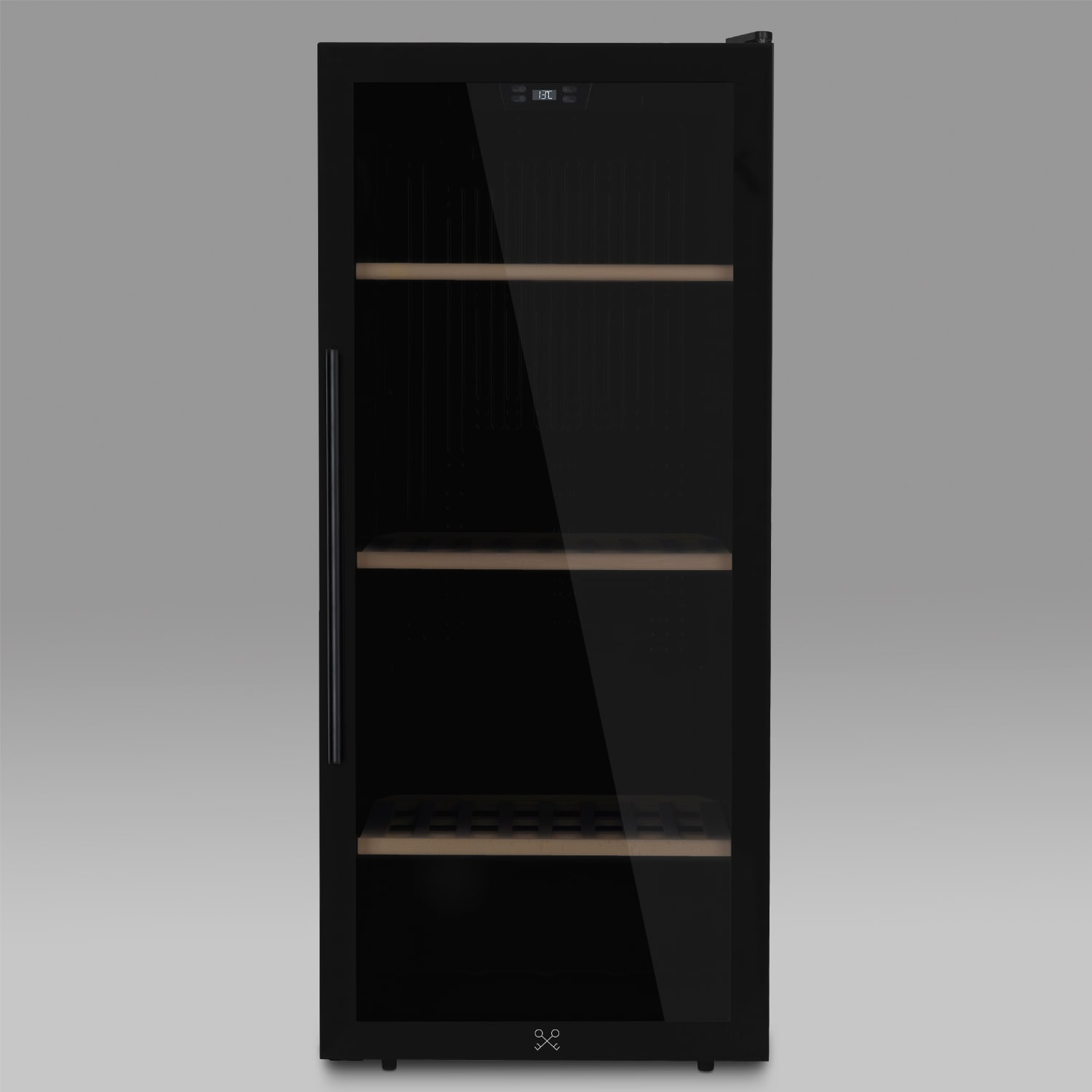 Les Petits Champs Weink&uuml;hlschrank zur Aufbewahrung von 122 Flaschen CAVCB122 Black Edition, 242L 5 Regale Thermoelektrische K&uuml;hlung, LED Anti-UV 