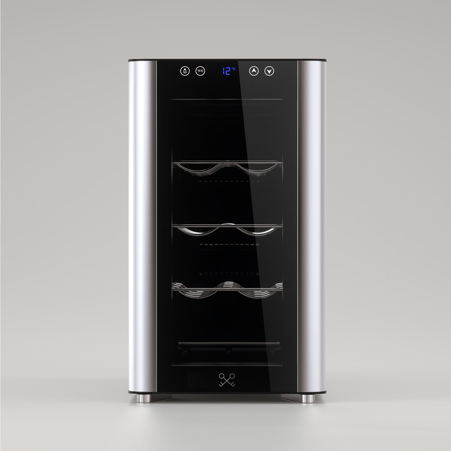 Les Petits Champs Weink&uuml;hlschrank CAVS8 / 8 Flaschen / 11&deg;C bis 18&deg;C / Digitales Bedienfeld / Leise / 3 Metallregale 
