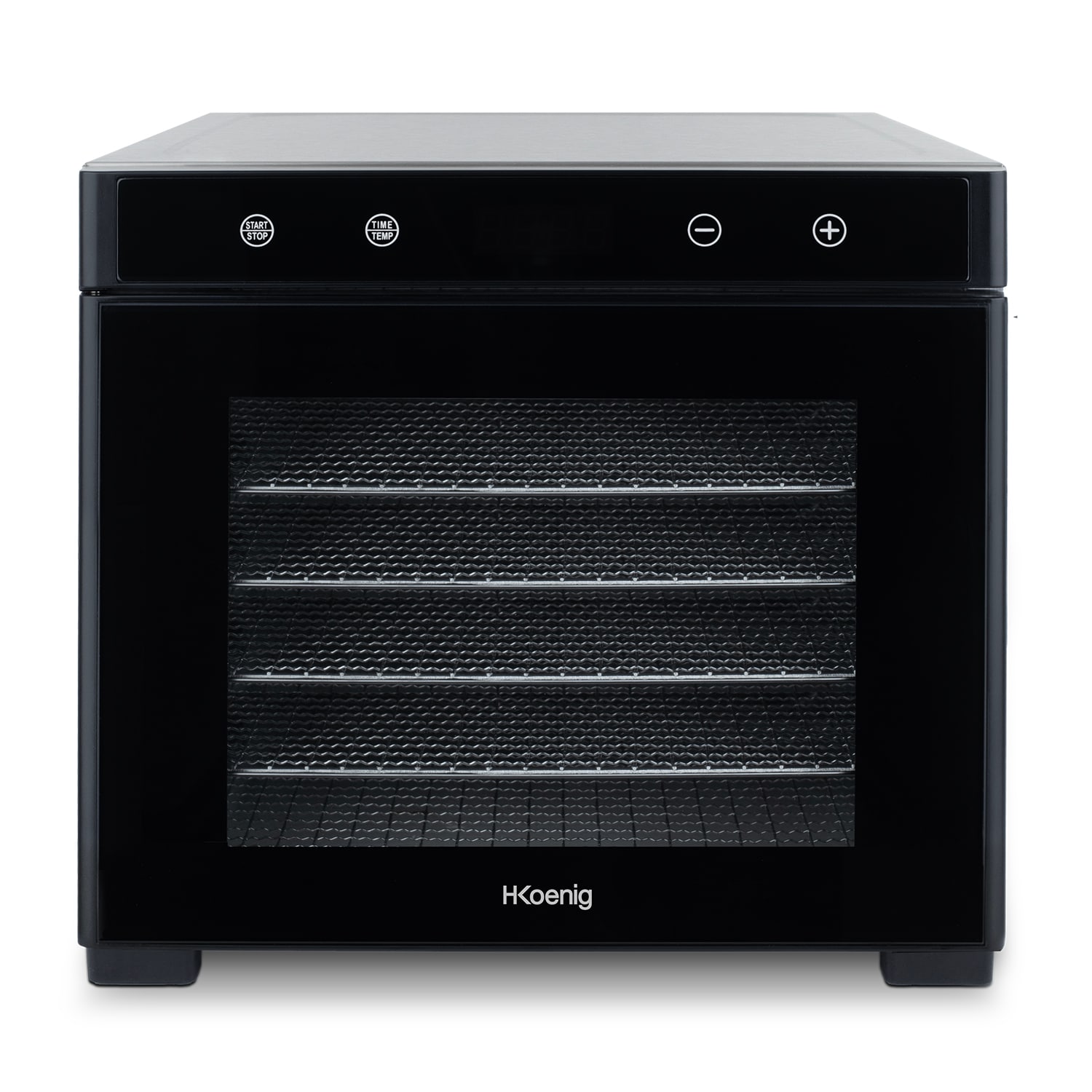H.Koenig DSY900 Dörrgerät, Obst, Gemüse, Kräuter, 6 herausnehmbare Trocknerplatten, variable Thermostat von 35 ° bis 75 °C, Touchscreen, …