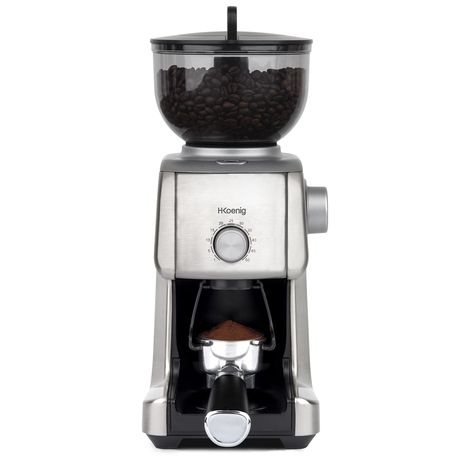 H.Koenig Elektrische Kaffeem&uuml;hle GRD830, 16 Stufen, leistungsstark 130W, Kapazit&auml;t 400g 