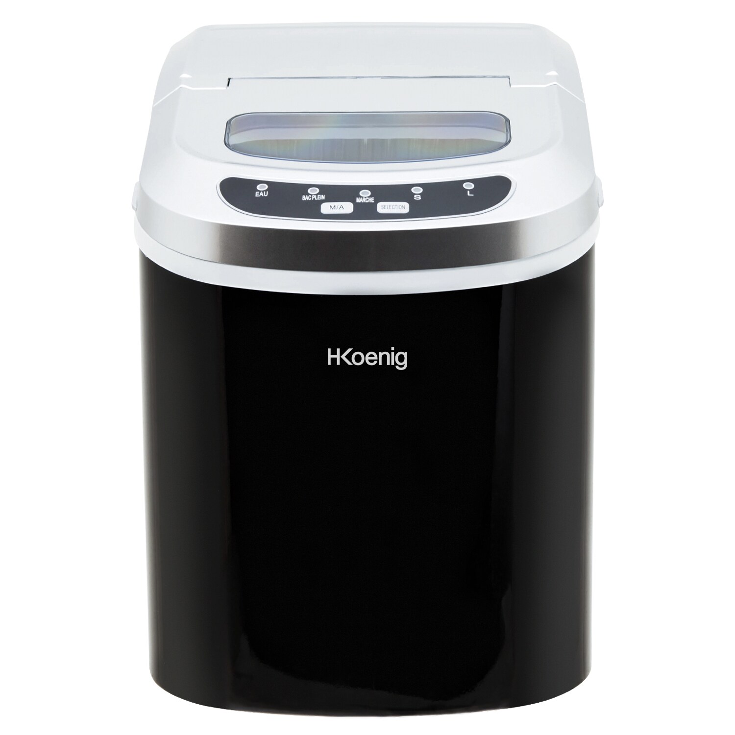 H.Koenig Eiswürfelmaschine KB12 / ca. 12 kg Eiswürfel pro Tag / Produktionszeit 6- 13 min. / 2 Eiswürfelgrößen / Wasserstandsanzeige / 100 W