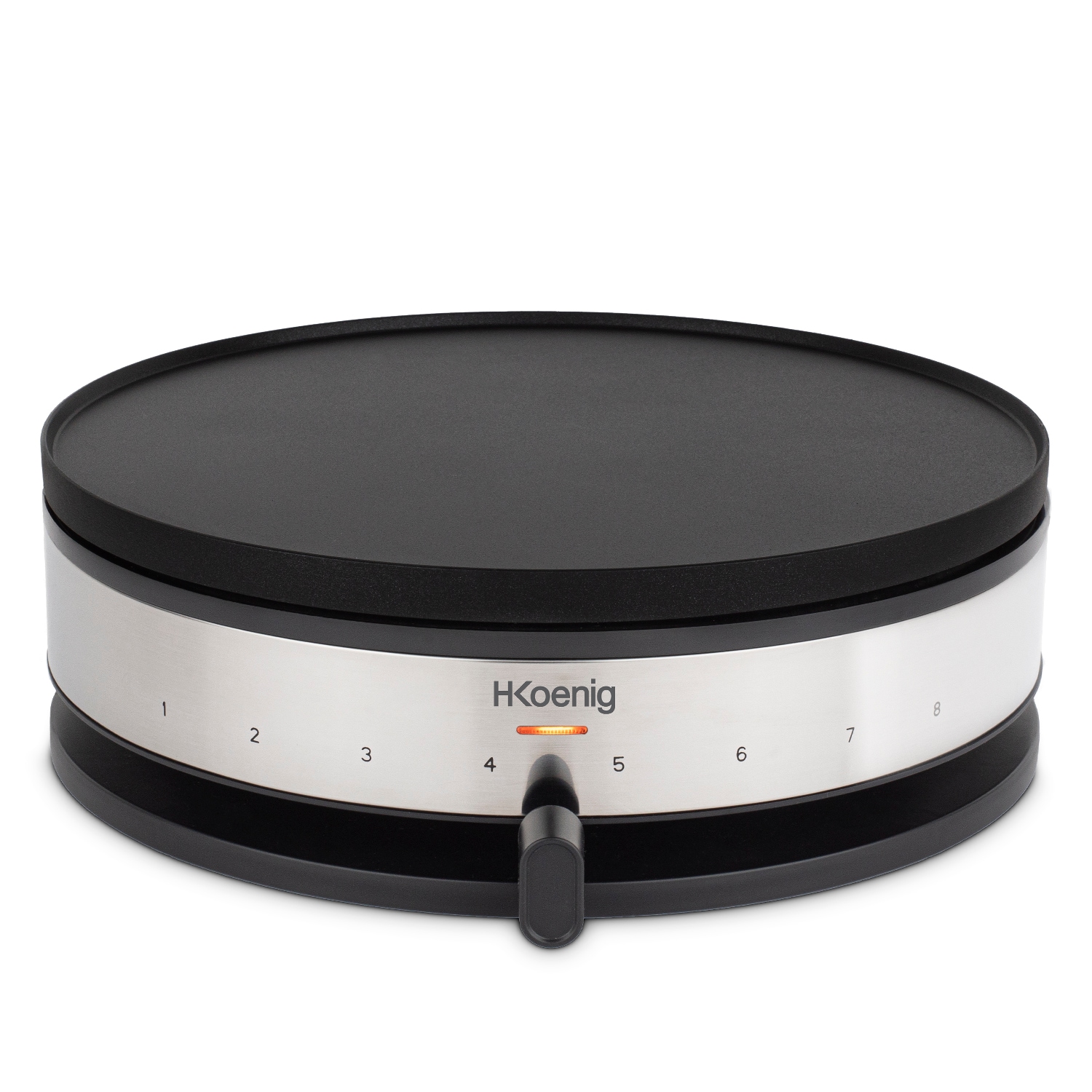 H.Koenig KREP56 Crepeger&auml;t, Mini, Pancakes, Thermostat bis 230 &deg; verstellbar, Antihaftbeschichtung, 1500 W, Schwarz 