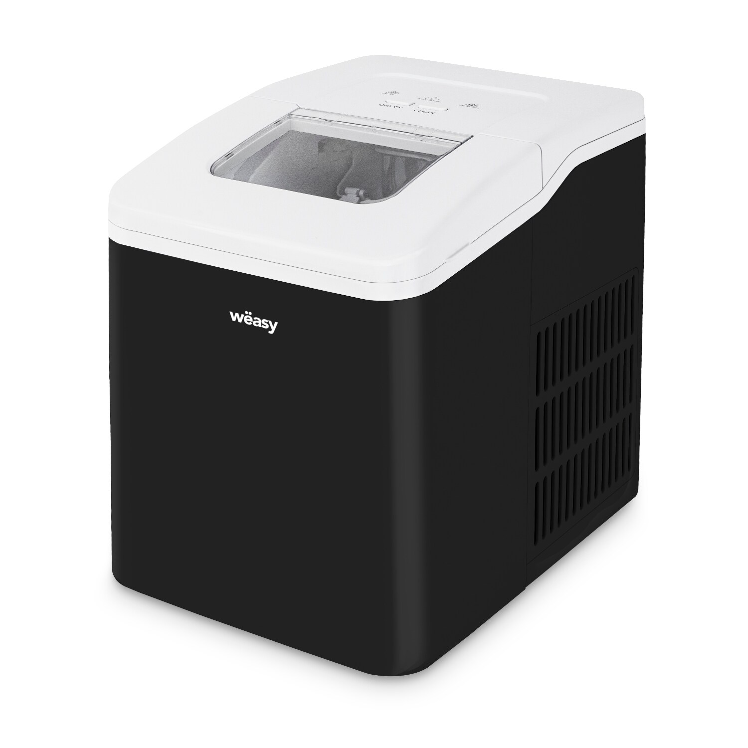 Wëasy KW12 Eiswürfelmaschine/ 12 kg Eiswürfel pro Tag / Sichtfenster / 2,2 Liter Wassertank / Wasserstandsanzeige / schwarz