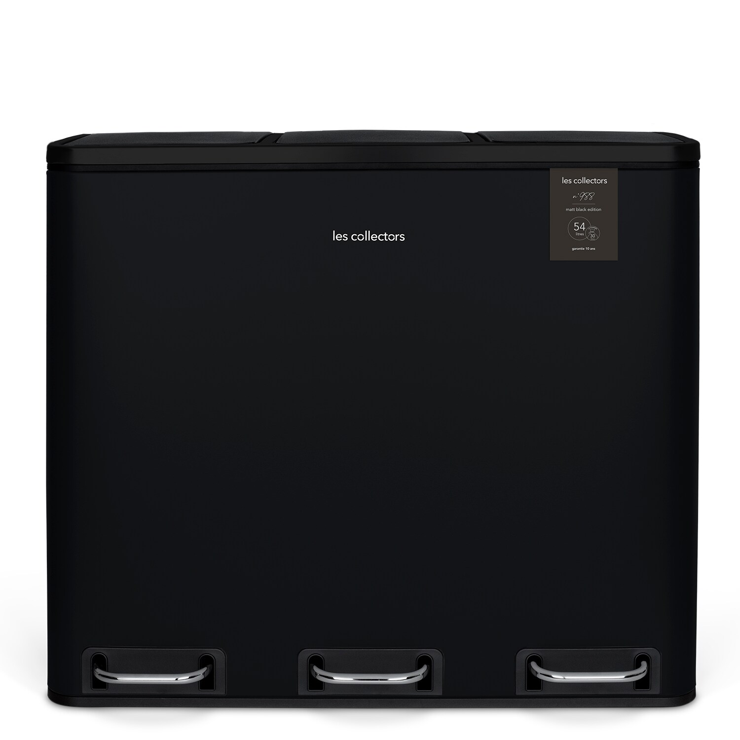 Les Collectors Treteimer N°988 54 L Kapazität, 3 Fächer 18 L, Schwarz