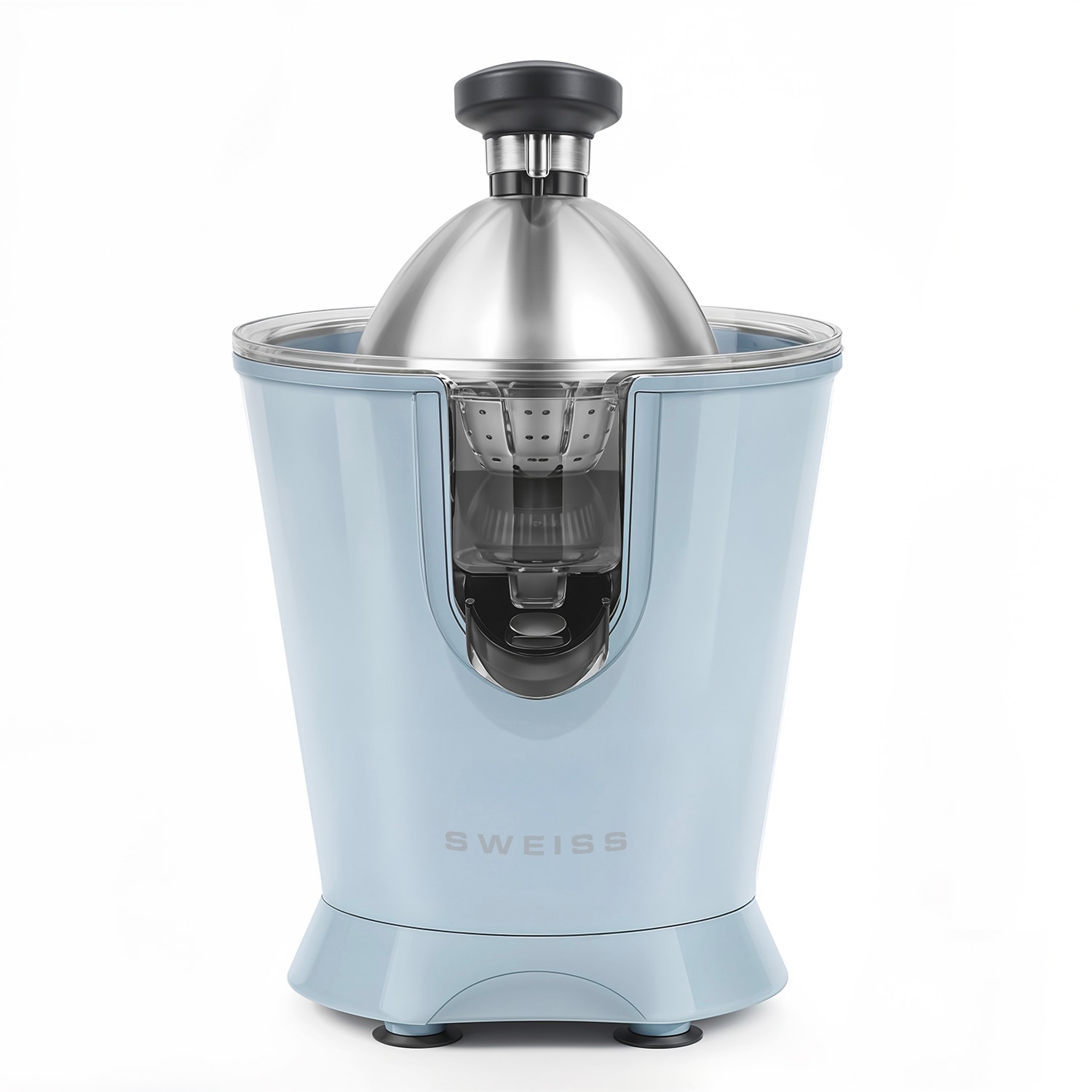 Elektrische Zitruspresse  ZEST6, tropffreier Ausgie&szlig;er, leistungsstarker Gelenkarm, 160 W, Blau 