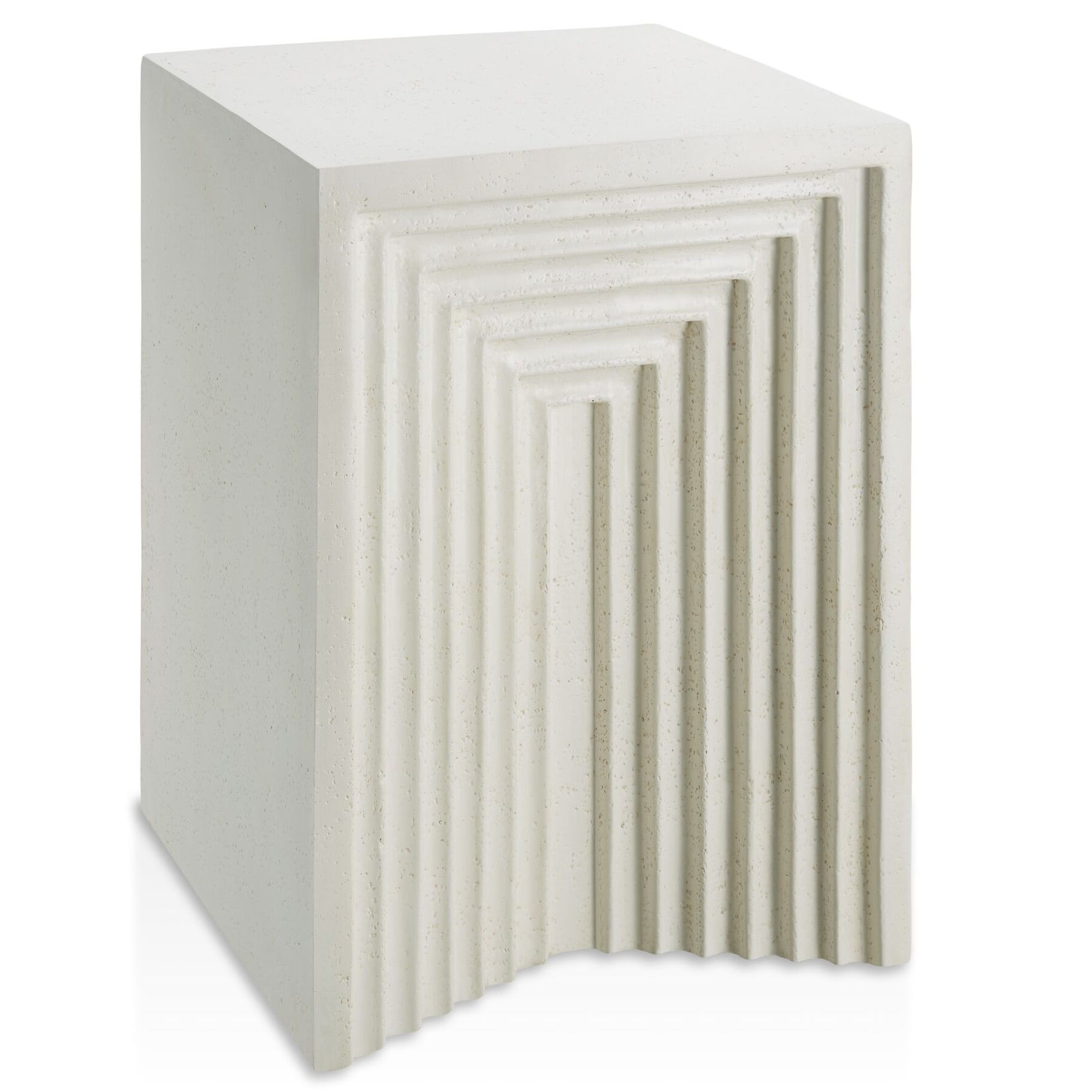 tectake® Beistelltisch, rechteckig, mit Reliefstruktur, rutschfeste Bodenschoner an den Füßen, 38 x 38 x 51 cm