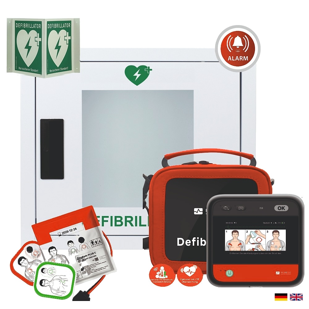 myPAD-M mit LCD-Farbbildschirm, Metallwandkasten & Winkelschild, DE/EN 