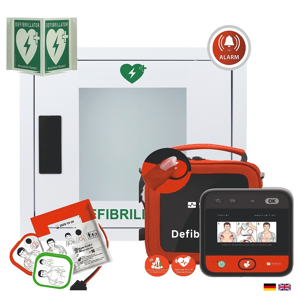 myPAD-A mit LCD-Farbbildschirm, Metallwandkasten & Winkelschild, DE/EN