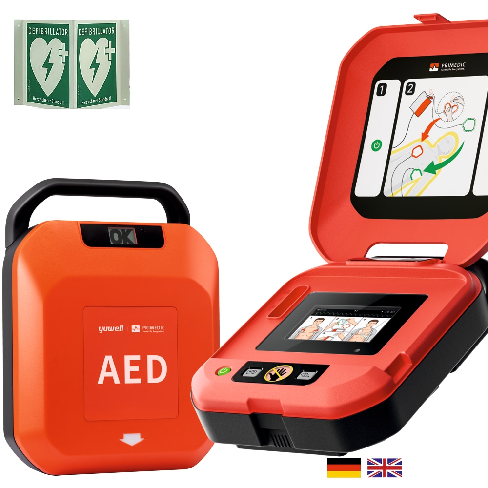 HeartSave YA mit LED-Grafik, automatische Schockabgabe, DE/EN 