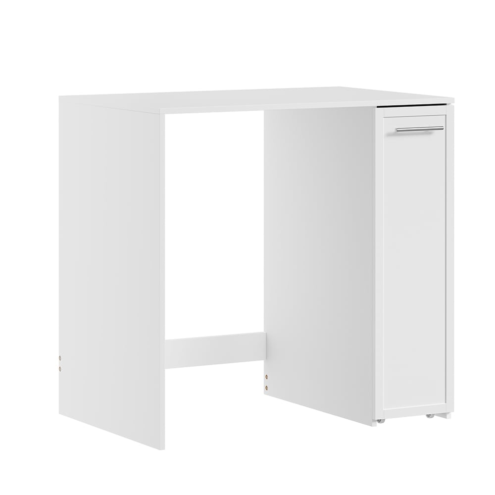 SoBuy Waschmaschinenunterschrank mit W&auml;schekommode und Aufbewahrungsschrank, 1 Schublade Wei&szlig; 