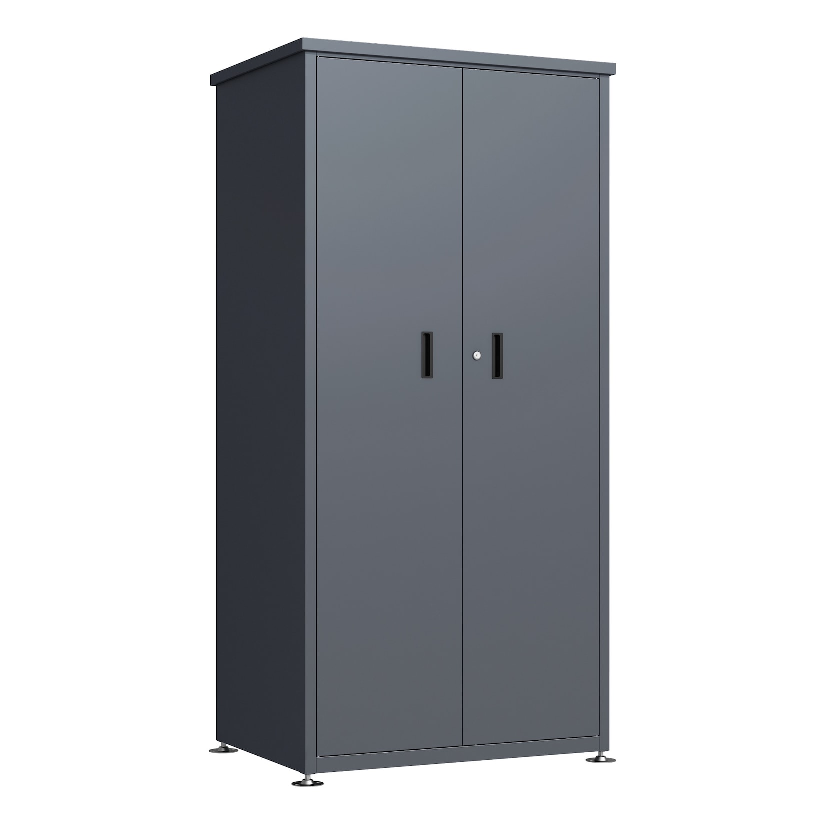 Gartenschrank LÜBECK 90x65x187cm, Stahl anthrazit