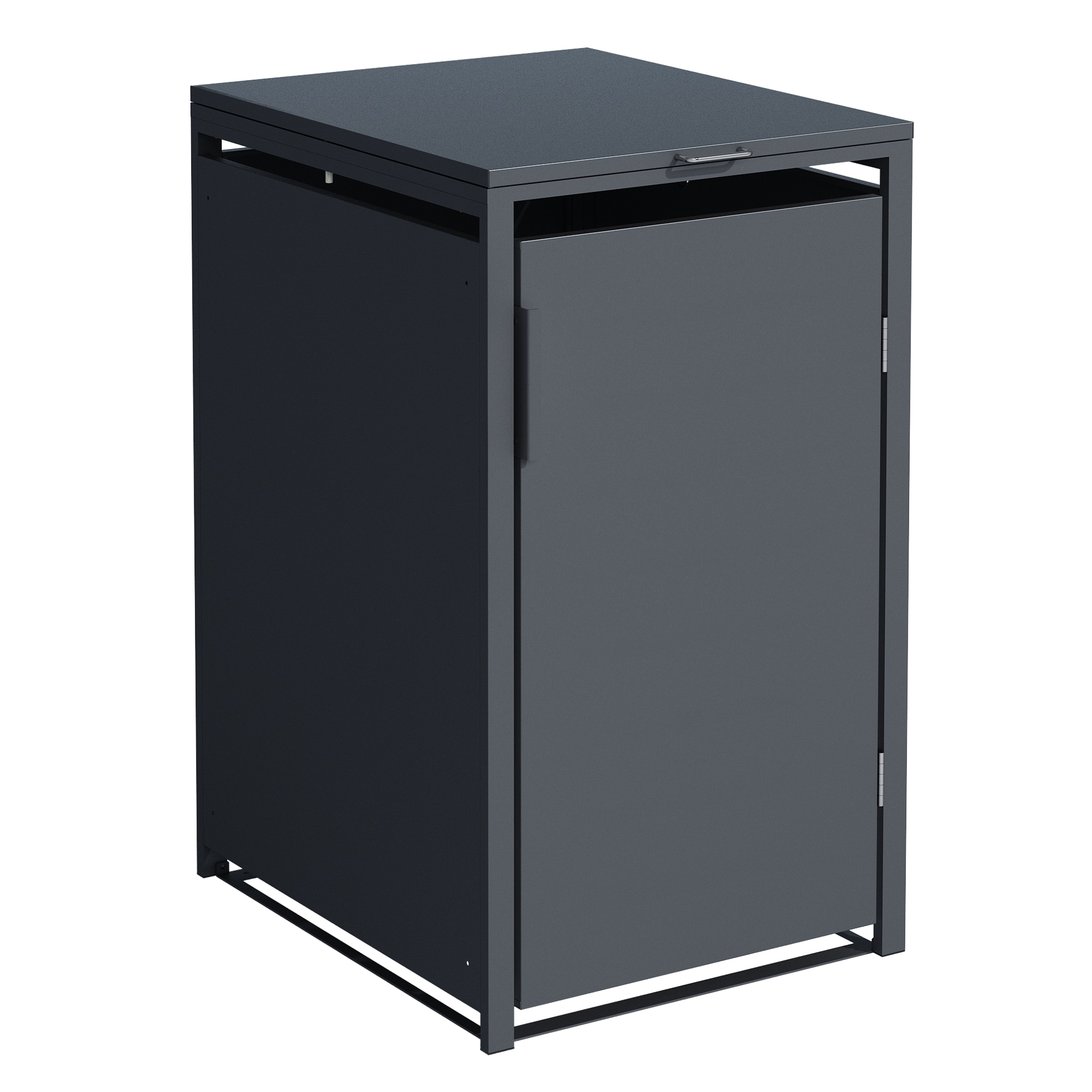 M&uuml;lltonnenbox M&Uuml;NCHEN  60x62x102cm f&uuml;r KLEINE Tonnen 120 Liter, Stahl anthrazit 