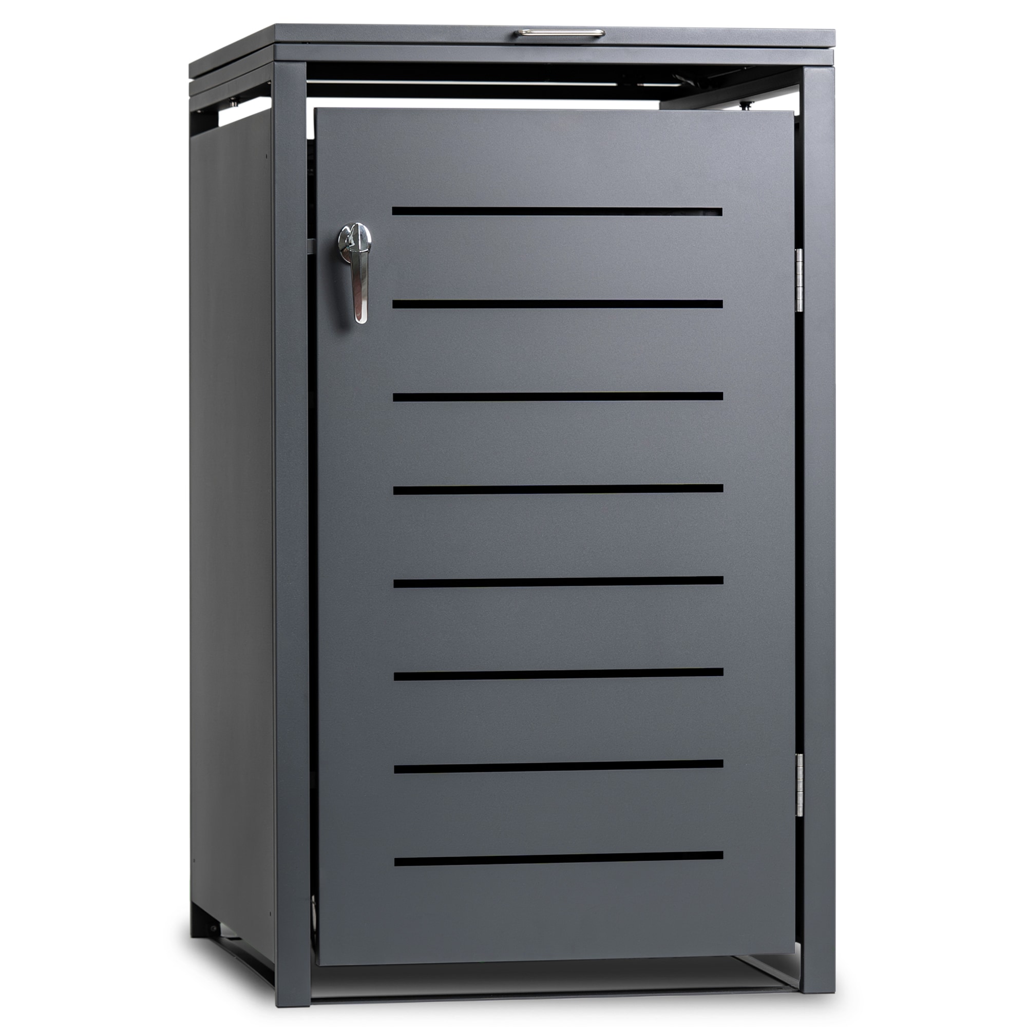 M&uuml;lltonnenbox K&Ouml;LN 60x62x102cm f&uuml;r Tonnen 120 Liter, Stahl anthrazit 