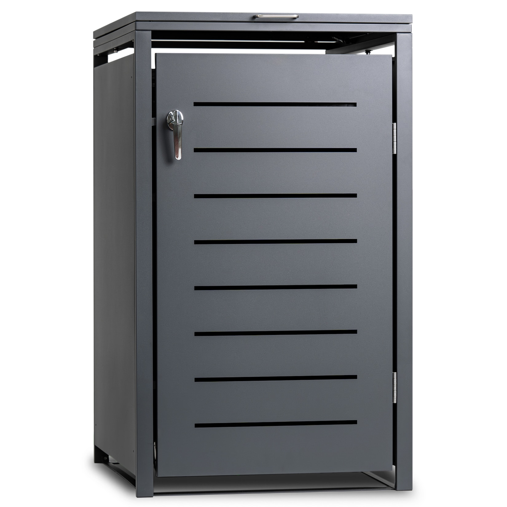 Mülltonnenbox KÖLN 60x62x102cm für Tonnen 120 Liter, Stahl anthrazit