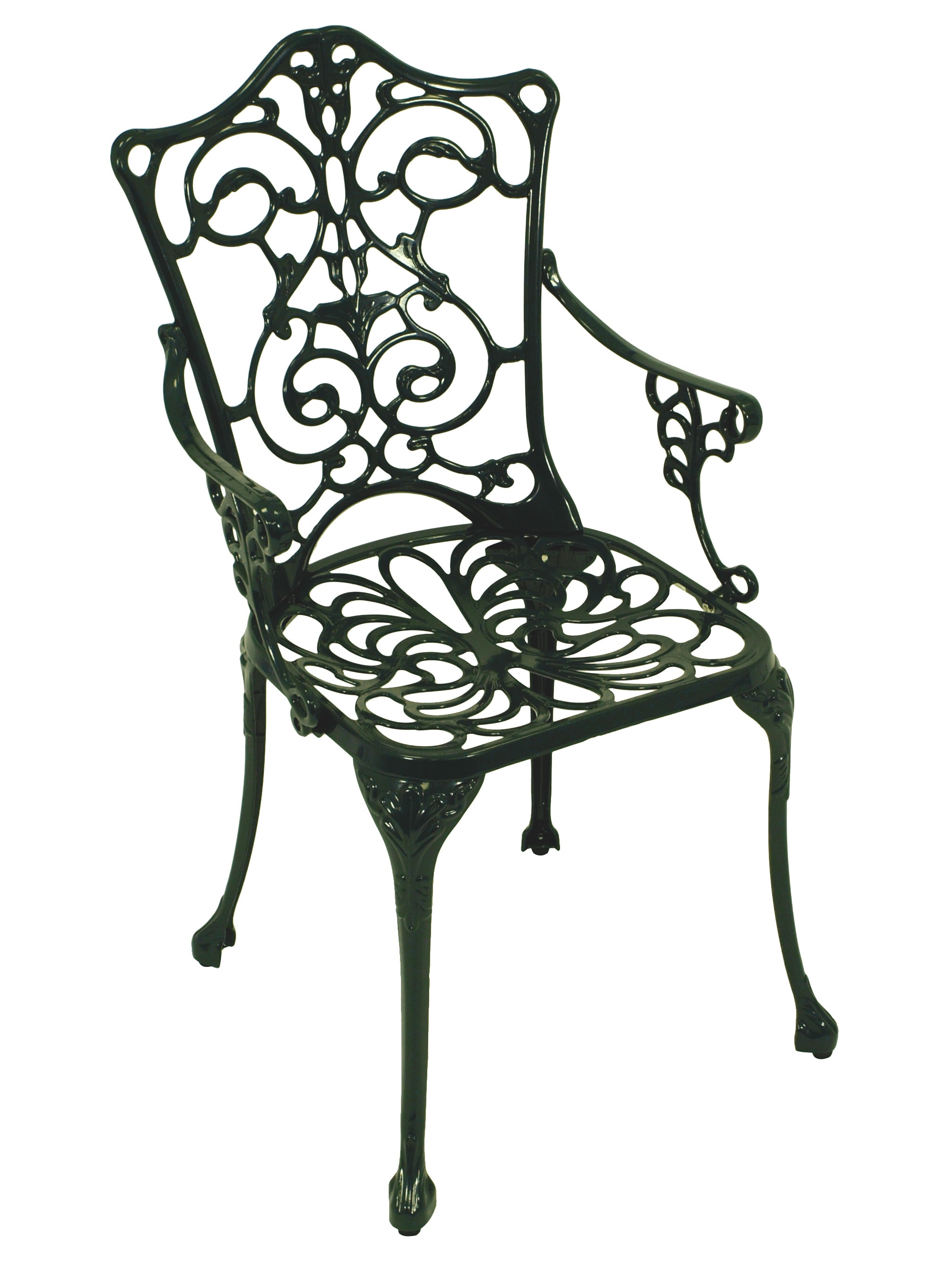 Gartensessel im Jugendstil Design, dunkelgr&uuml;n 