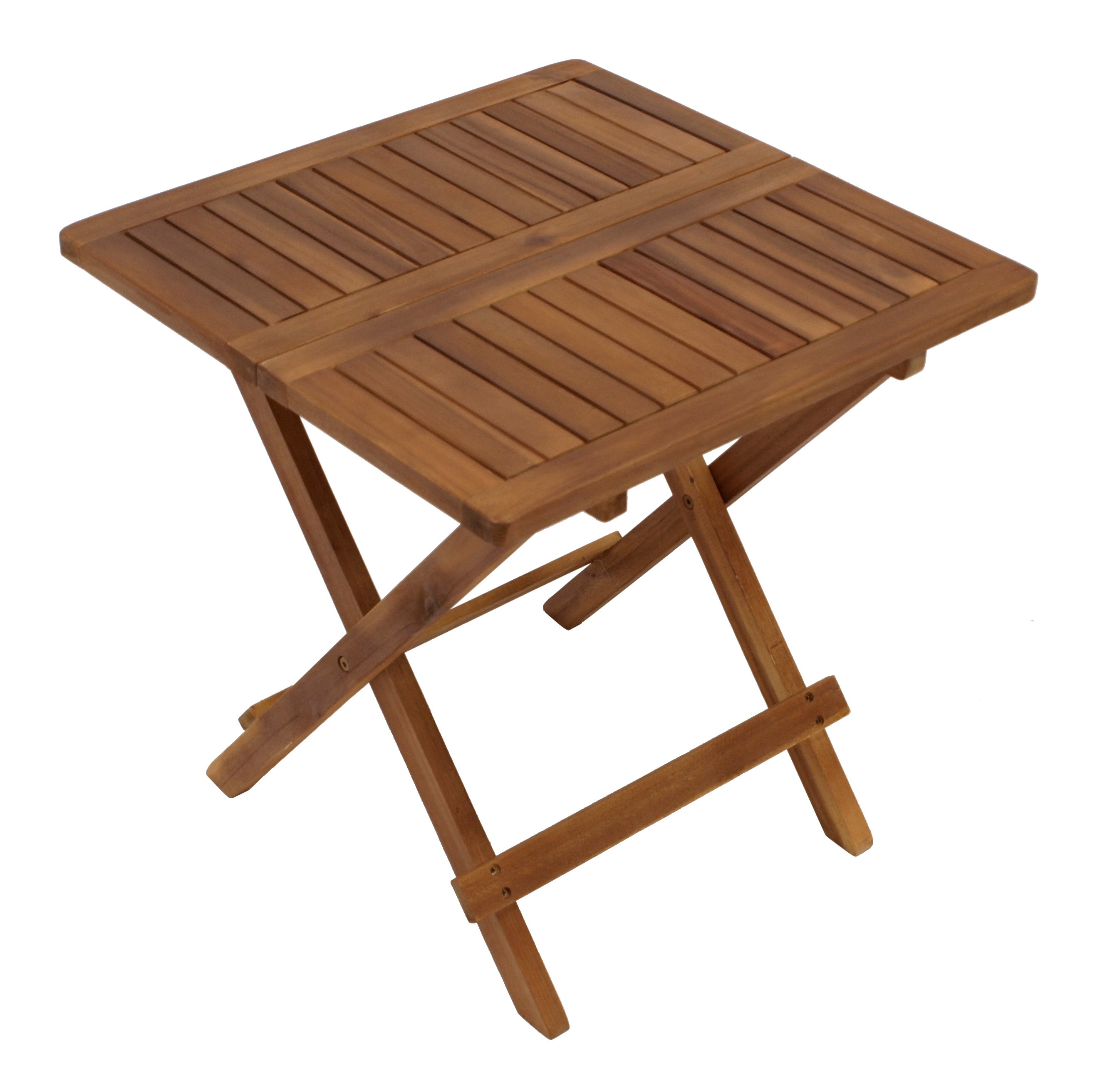 Klapp - Beistelltisch FLORENCIA 50x50cm, Akazienholz ge&ouml;lt 