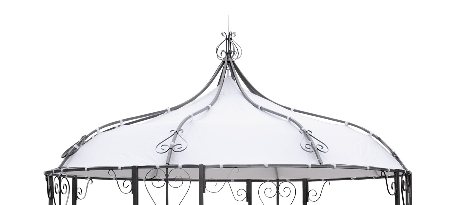 Ersatzdach f&uuml;r Pavillon BURMA, Polyester PVC-beschichtet weiss 