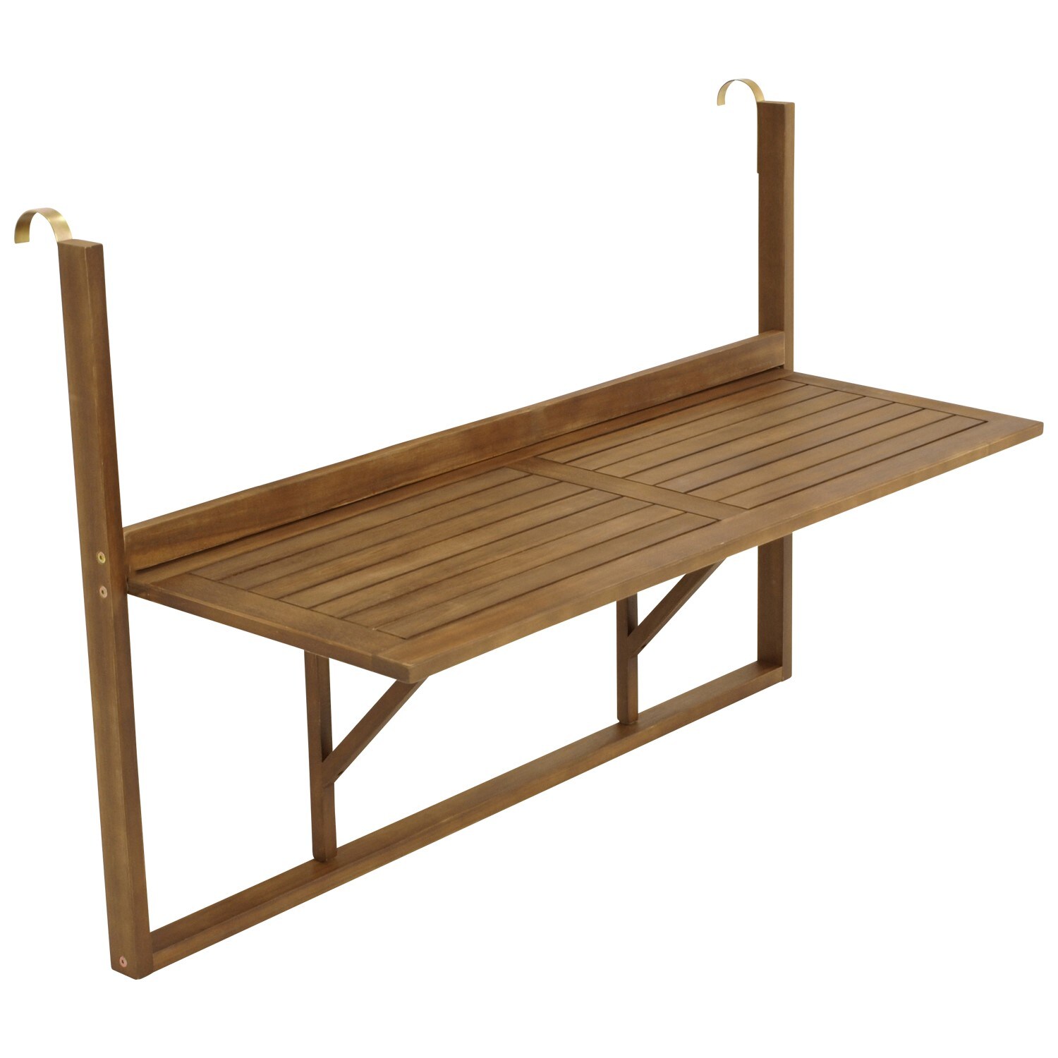 Balkonh&auml;ngetisch 120x40cm, Akazienholz ge&ouml;lt 
