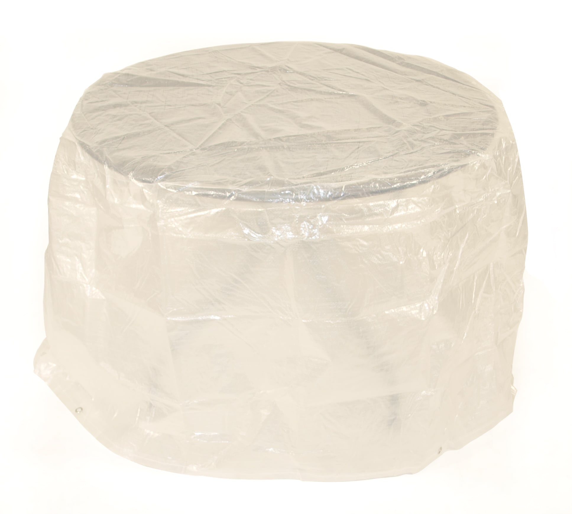 Abdeckhaube Tisch 125x70cm rund, PE transparent 